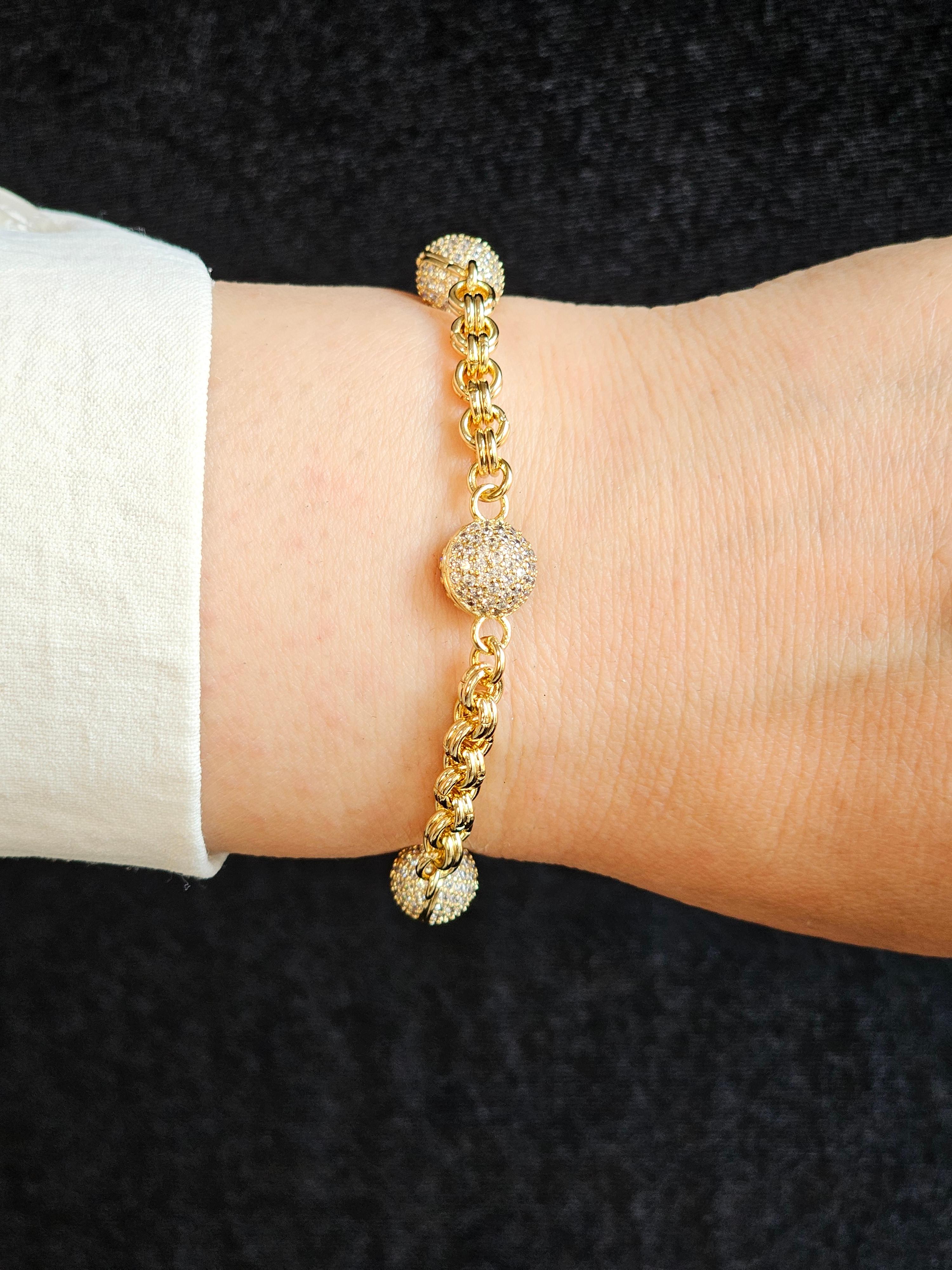 14k  TAŞLI TOP XUPING BİLEKLİK   XP 038 
