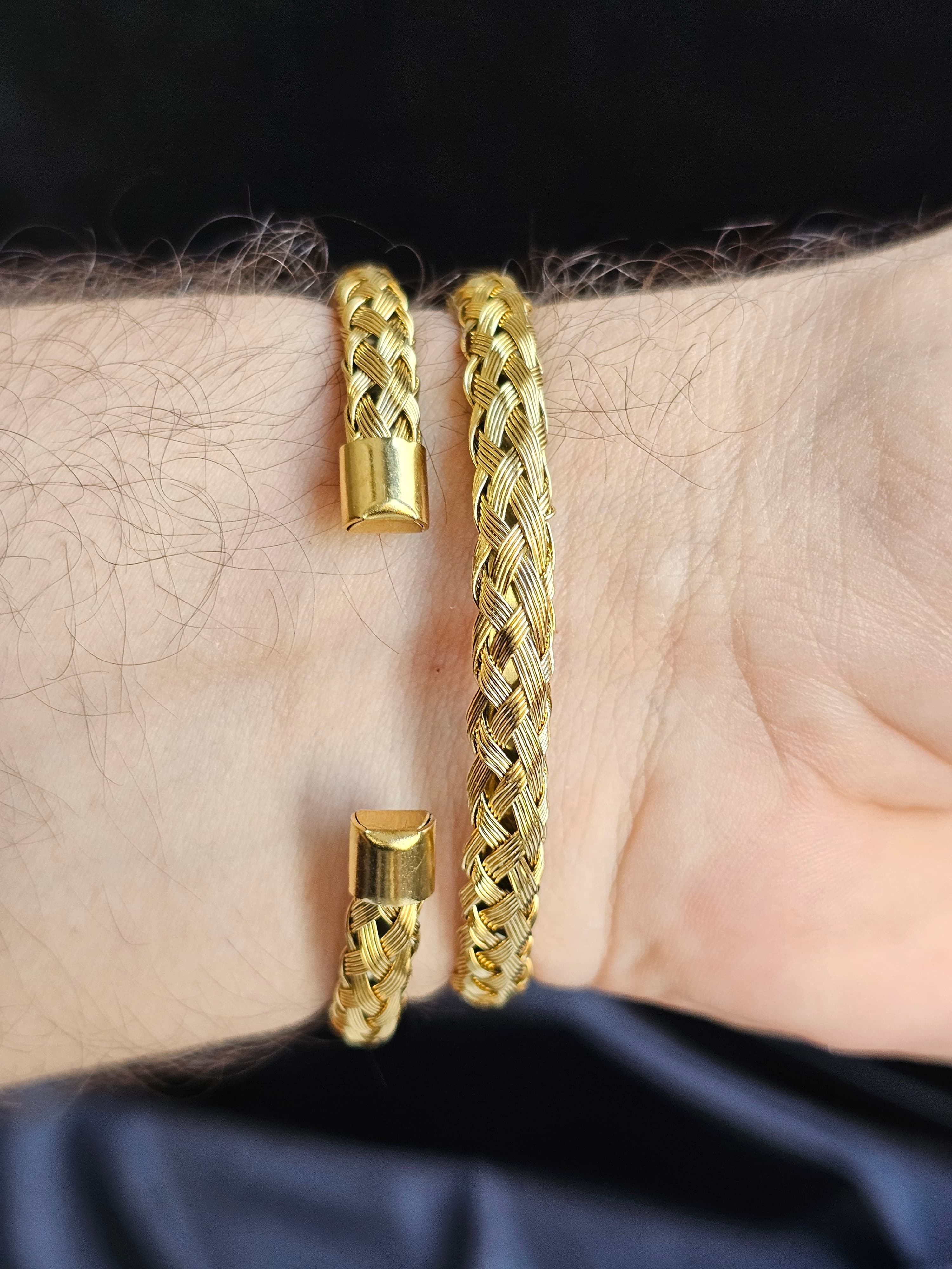 ERKEK ÇELİK HASIR GOLD BİLEKLİK  E30