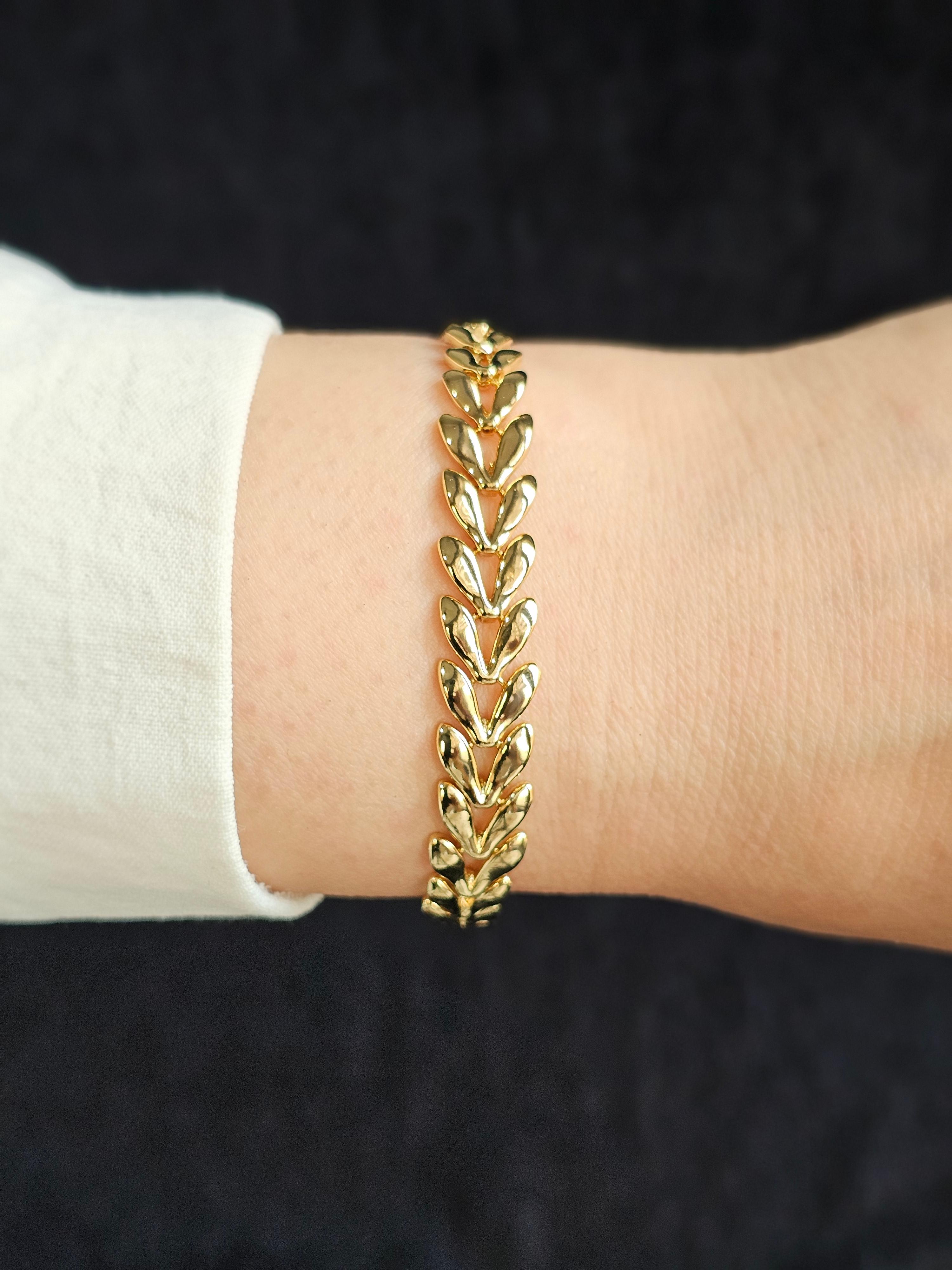 14k YAPRAK DESENLİ XUPING BİLEKLİK  XP 035 