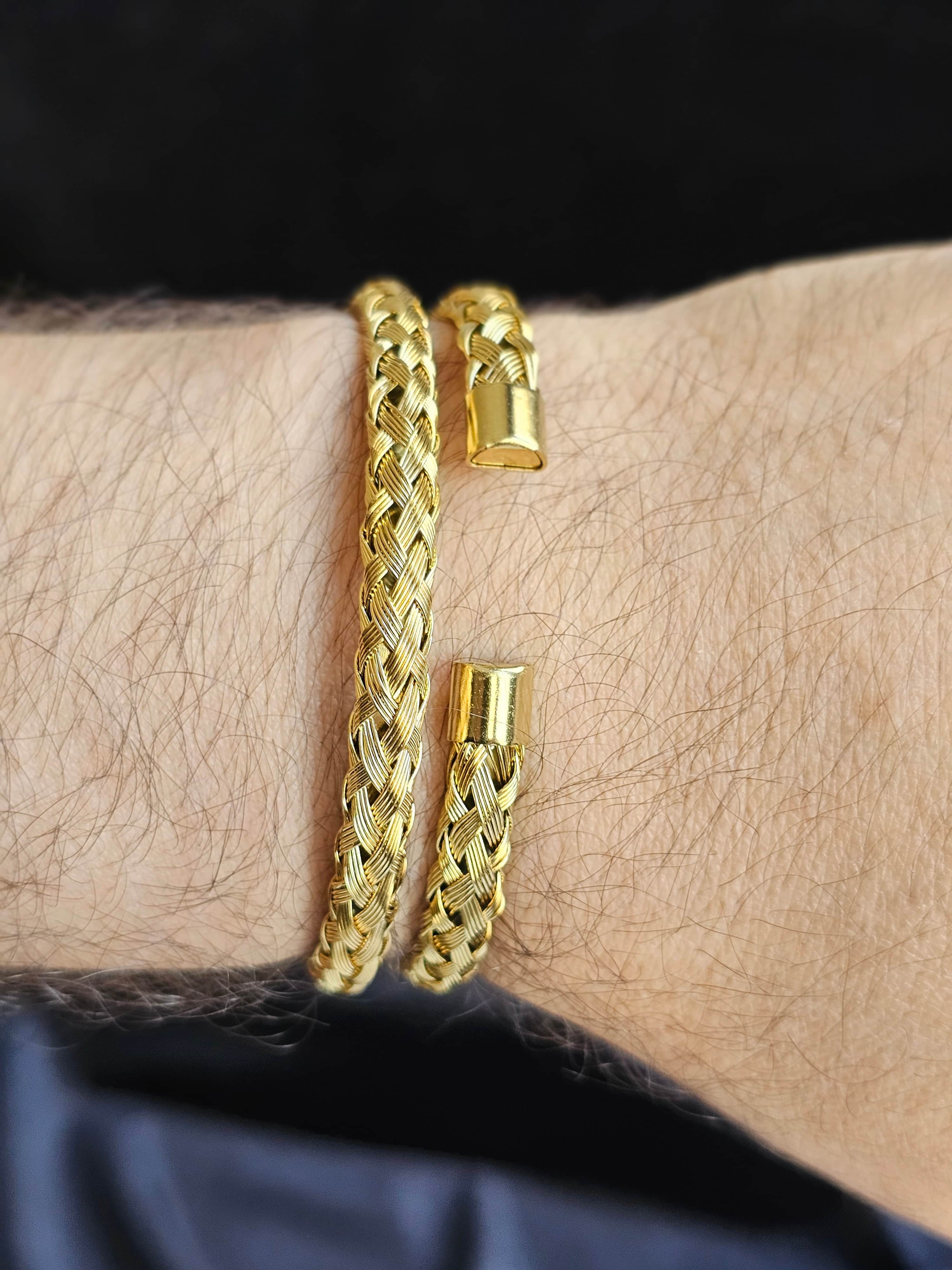 ERKEK ÇELİK HASIR GOLD BİLEKLİK  E30