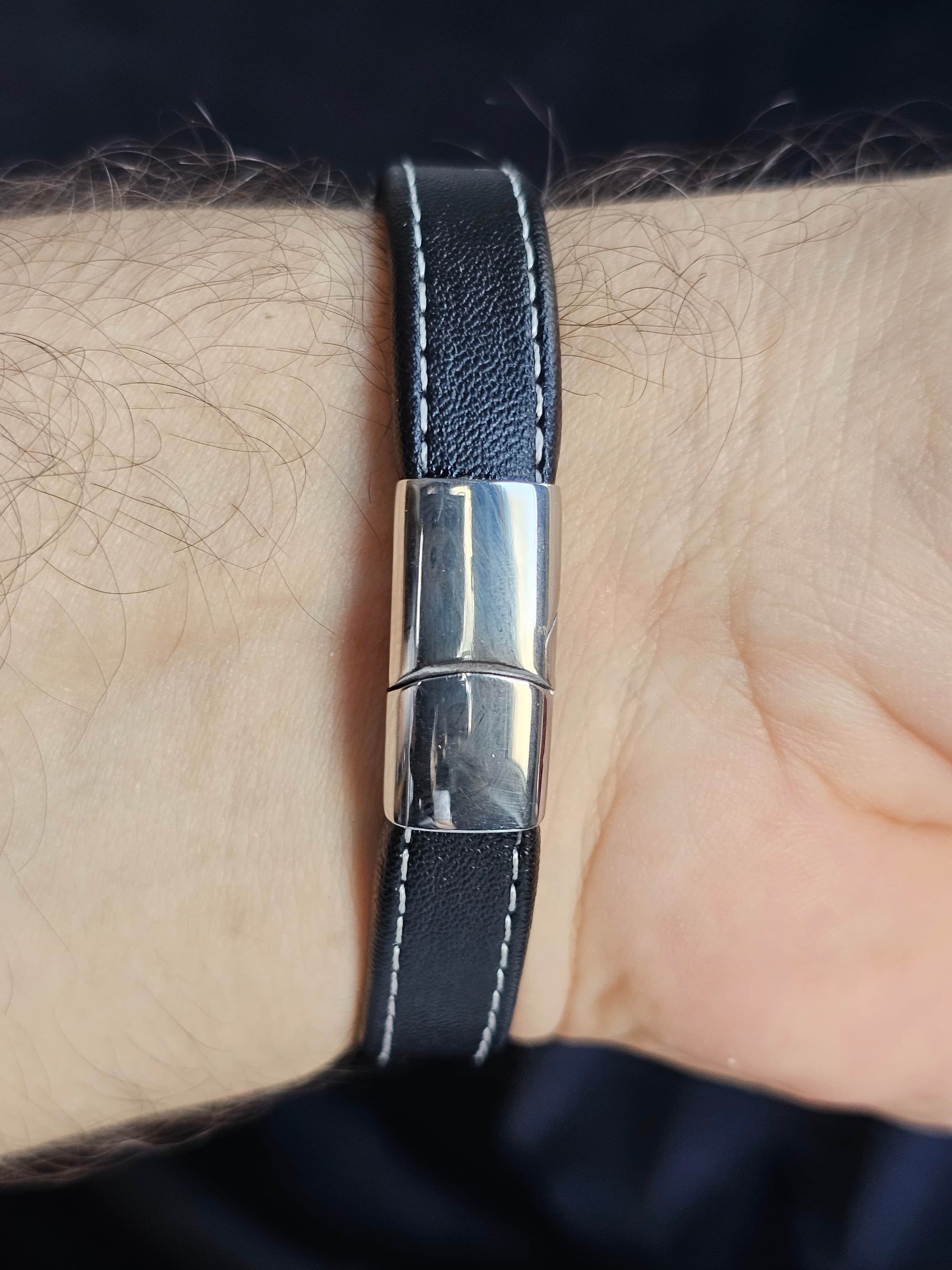KAPLAN GÖZÜ VE DERİ ERKEK BİLEKLİK  E38