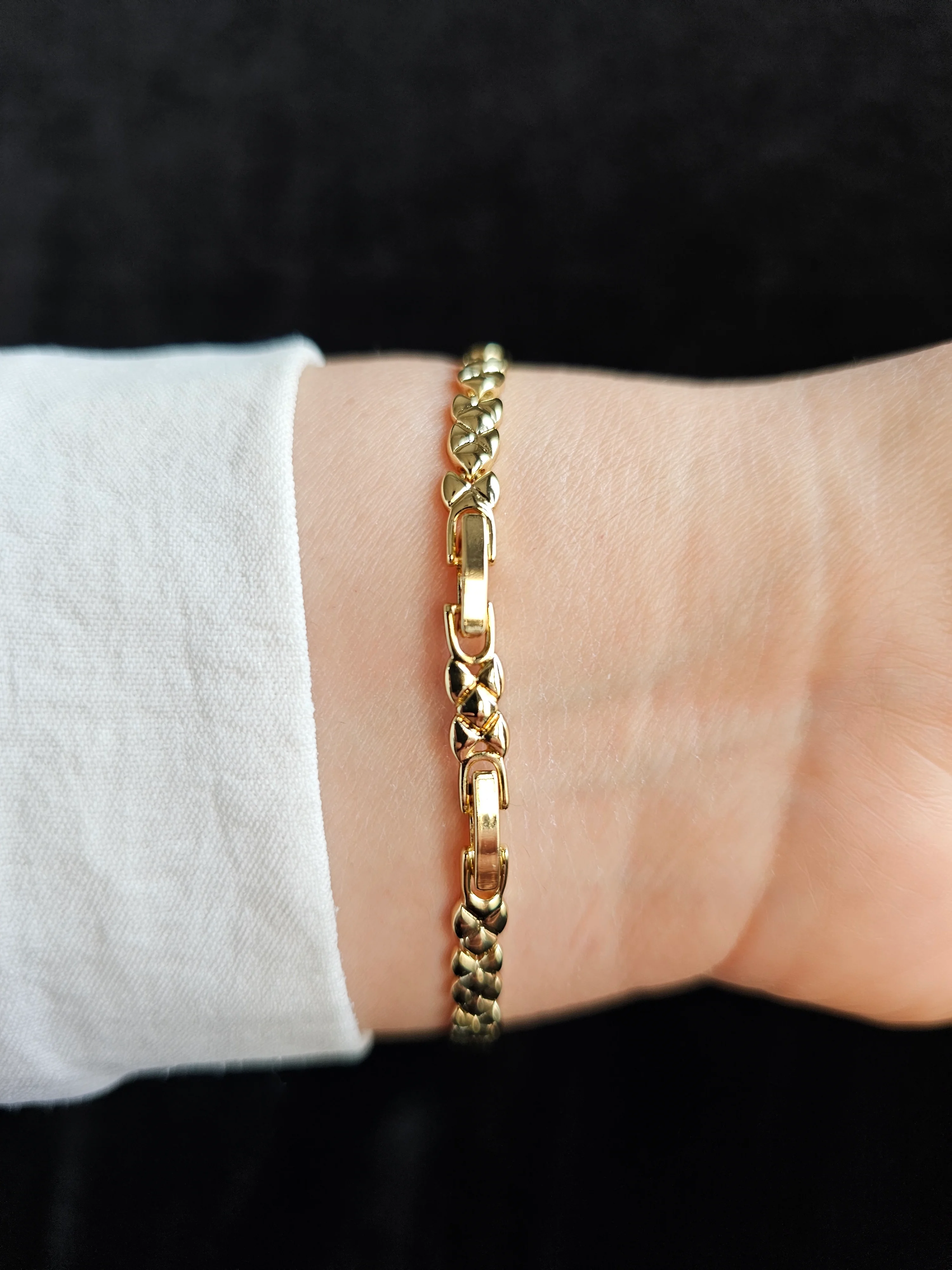 14K ALTIN KAPLAMA ZİRKON TAŞLI BİLEKLİK   XP064