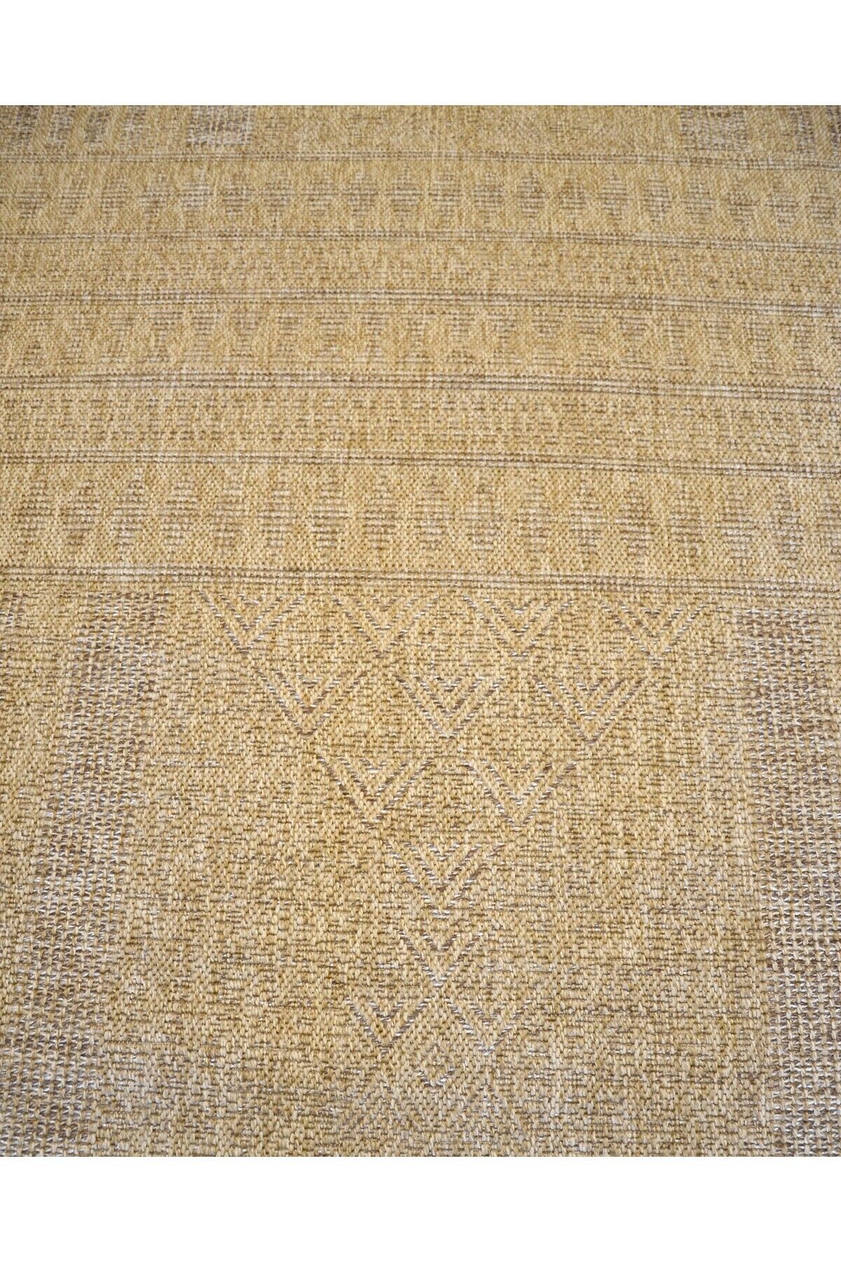 Klasik Sade Bohem Stil Jüt 160x230 Oturma Odası & Mutfak & Balkon Halısı