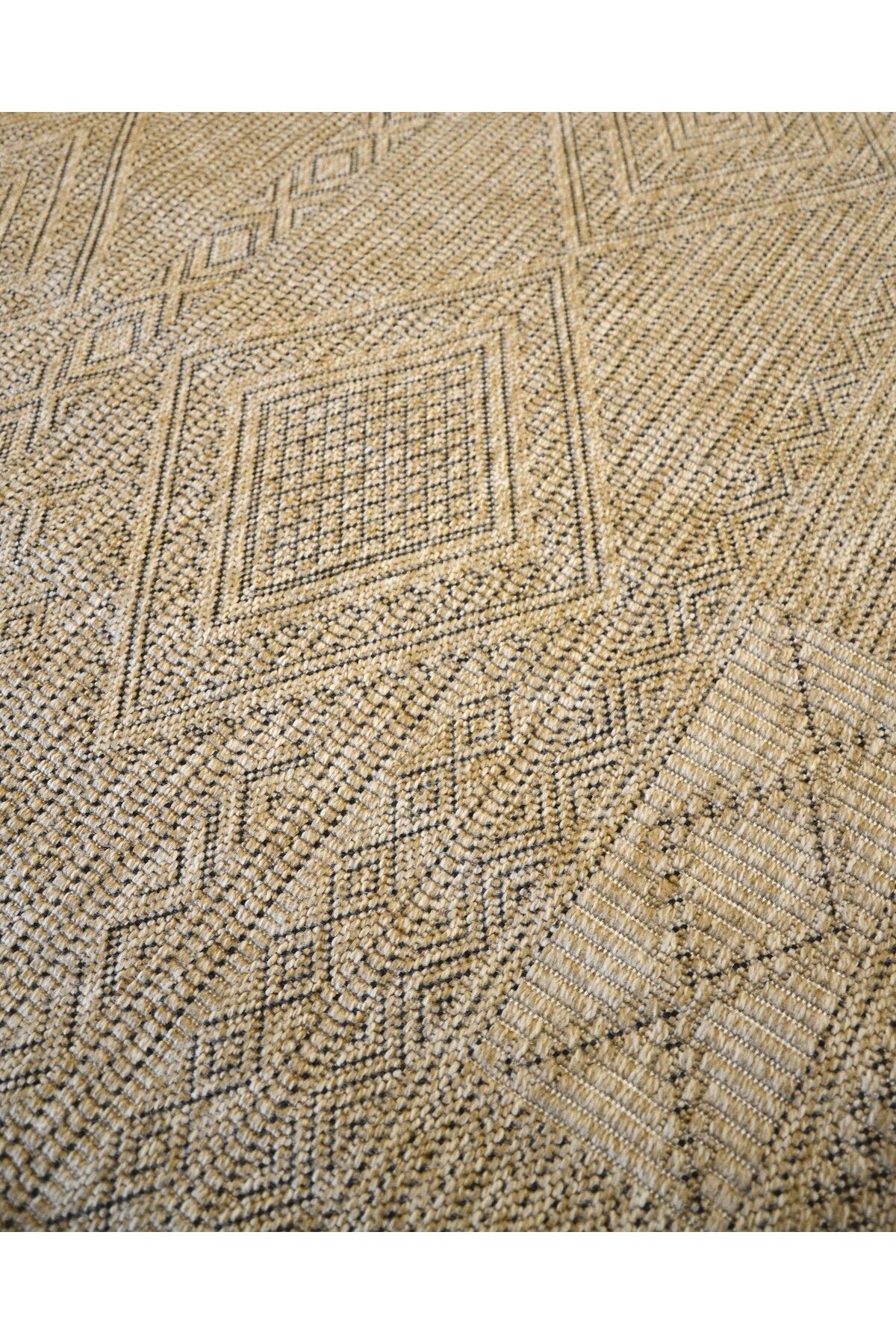 Minimalist Bohem Stil Jüt 160x230 Oturma Odası & Mutfak & Balkon Halısı