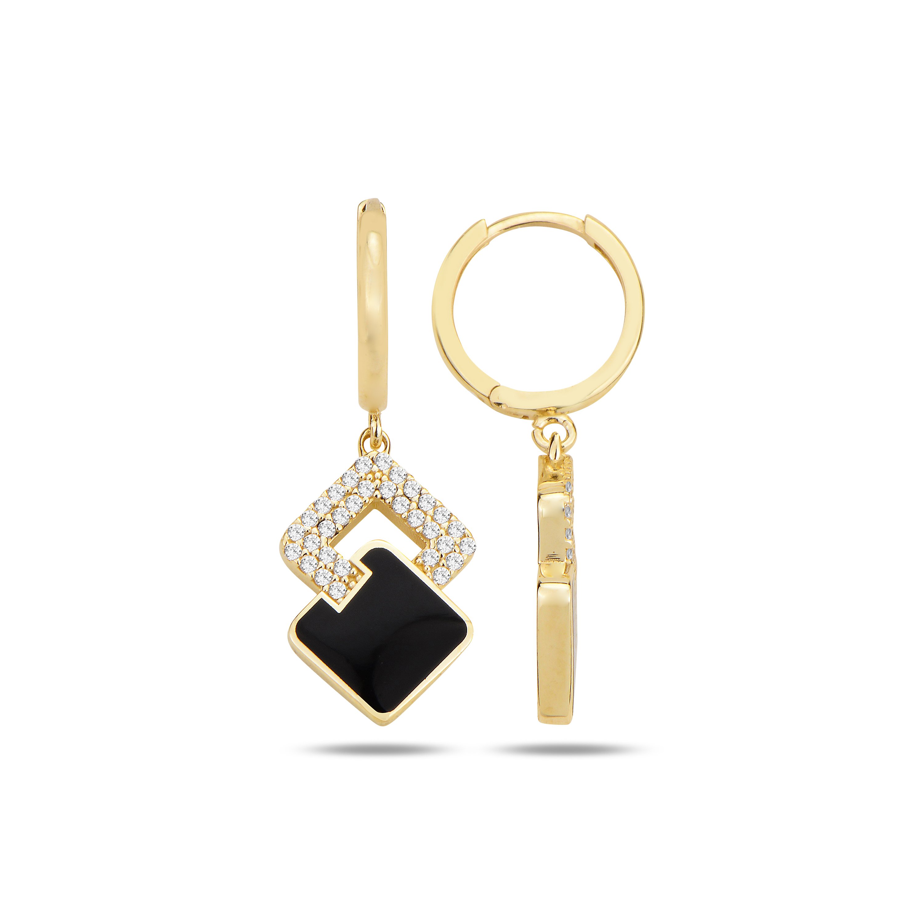 Double Square Earrings