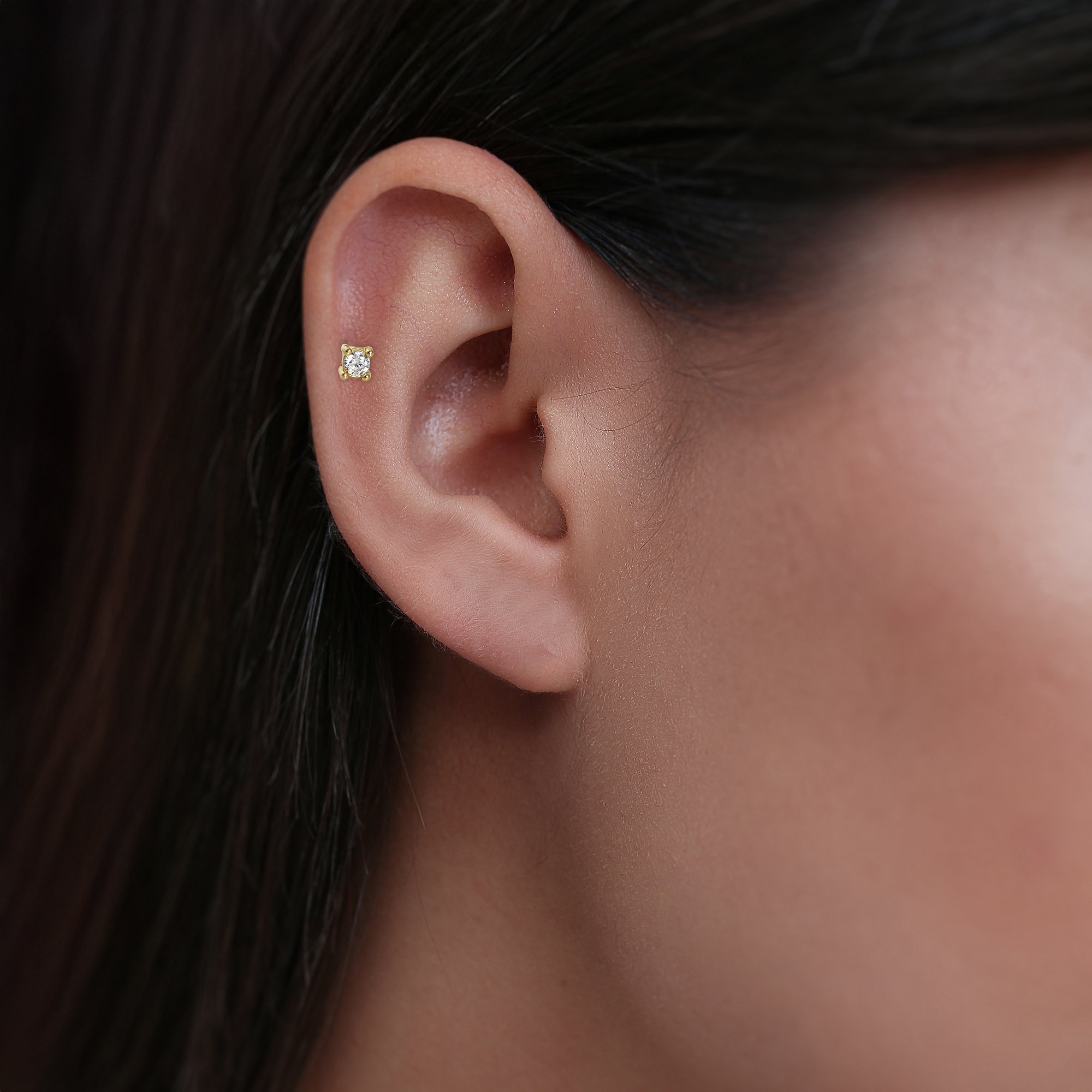Tek Taşlı Percing