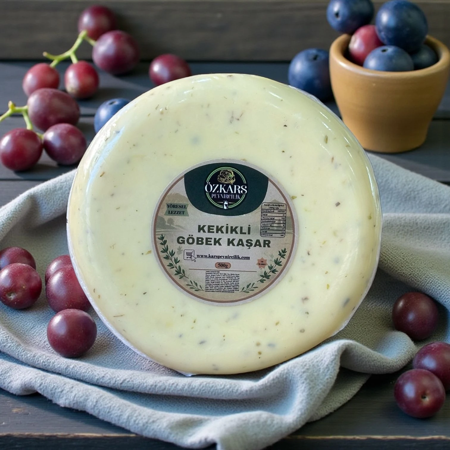 Kekikli Taze Göbek Kaşar 500 Gr