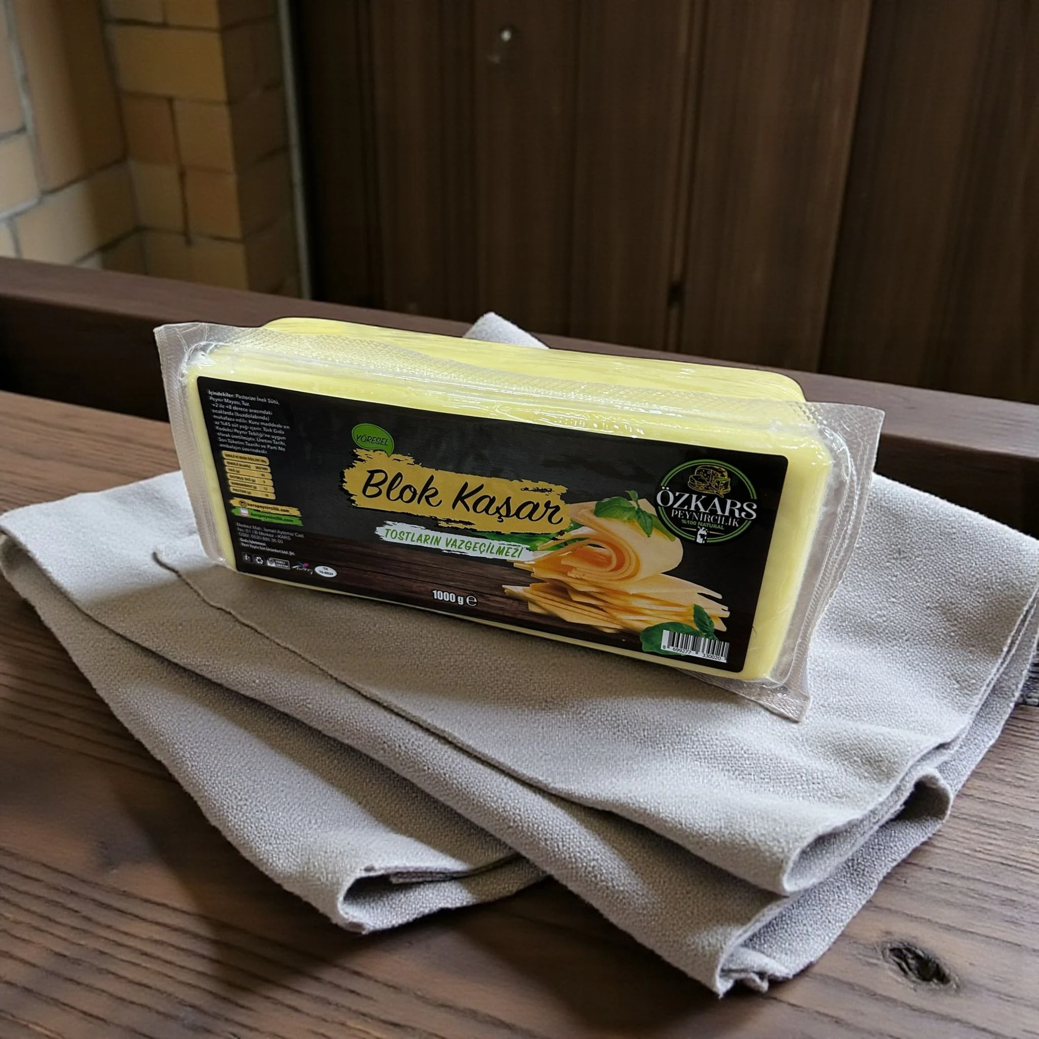 Tostluk Taze Blok Kaşar 1kg