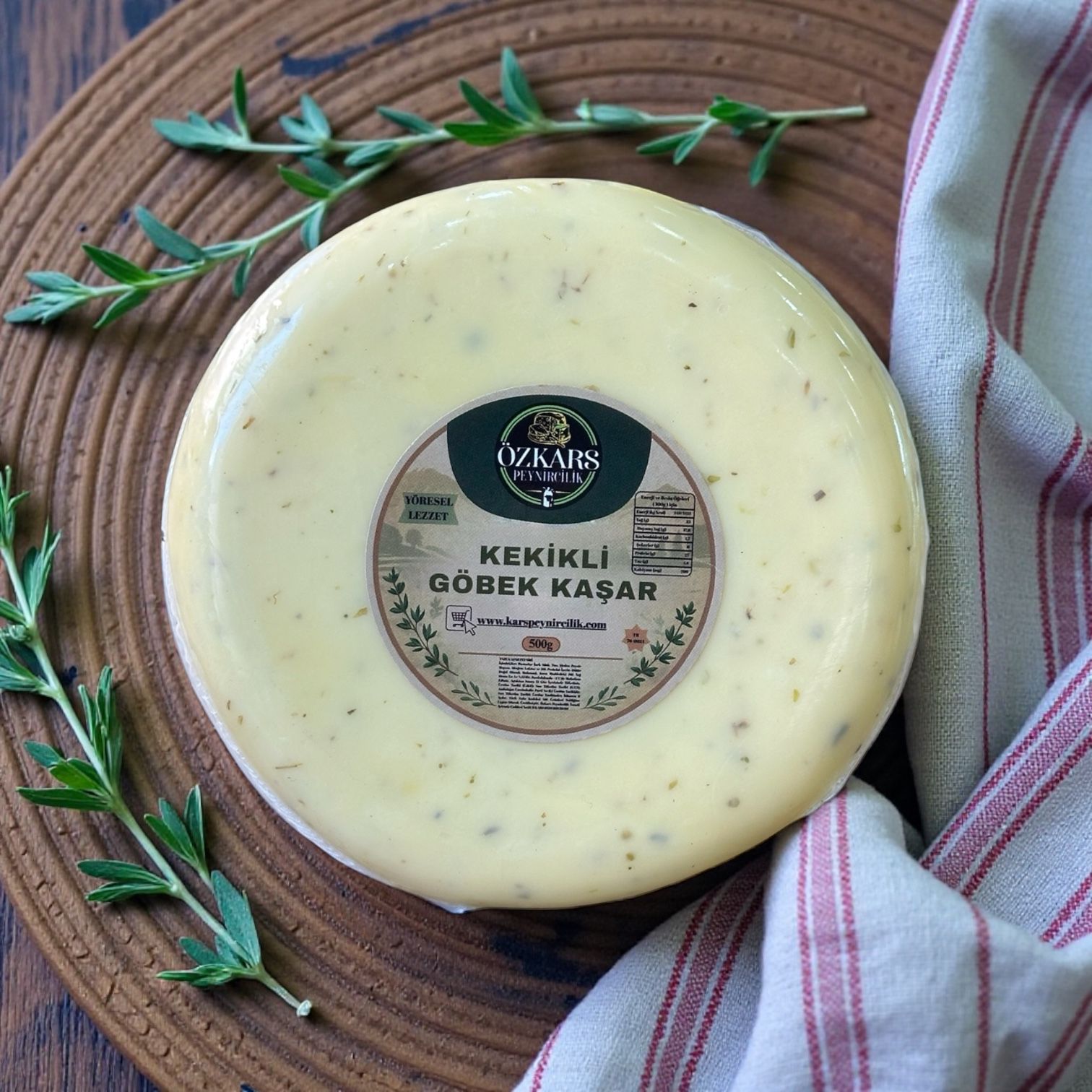 Kekikli Taze Göbek Kaşar 500 Gr