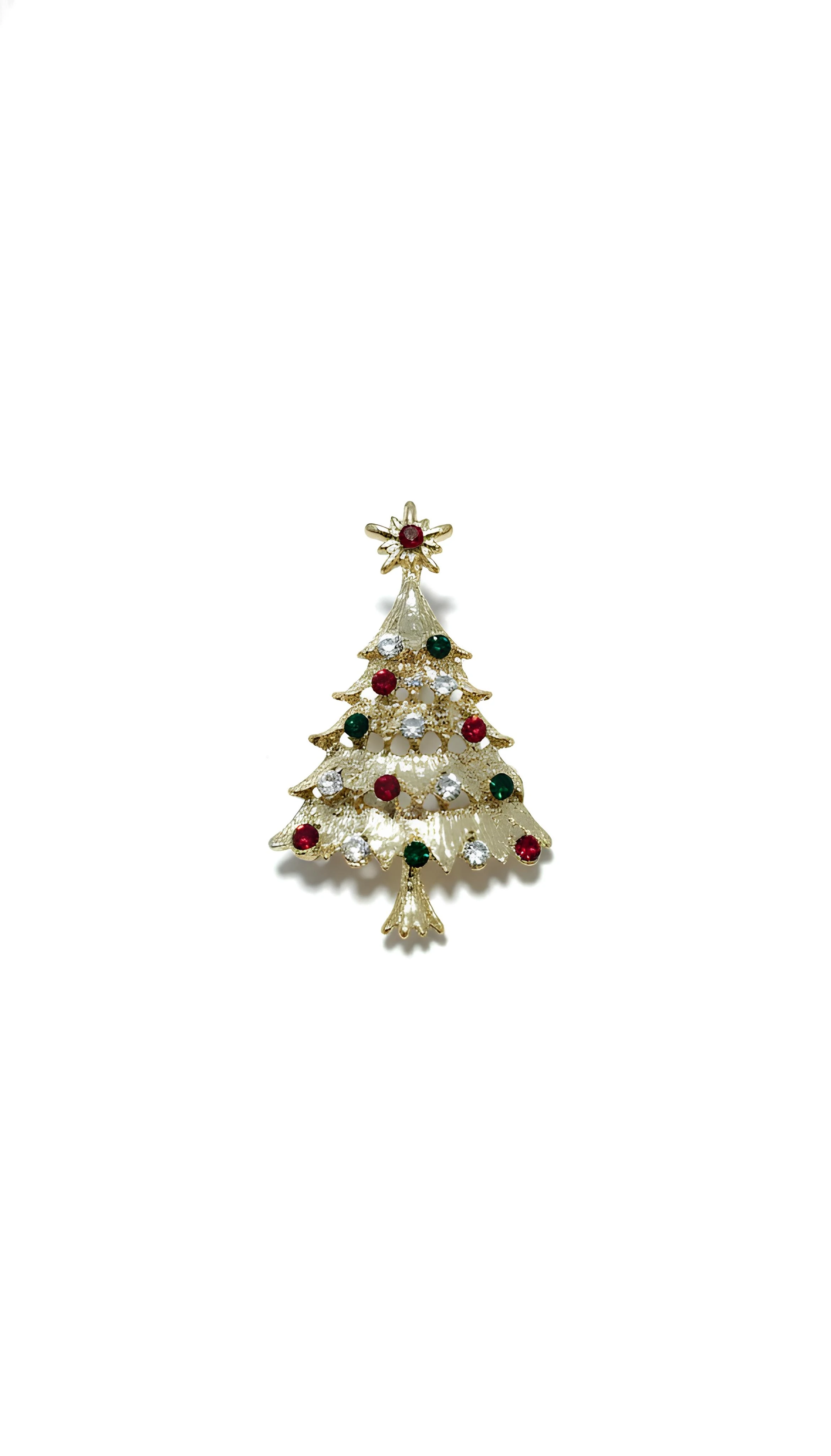 Golden Christmas Tree Broş – Yılbaşı Özel Seri
