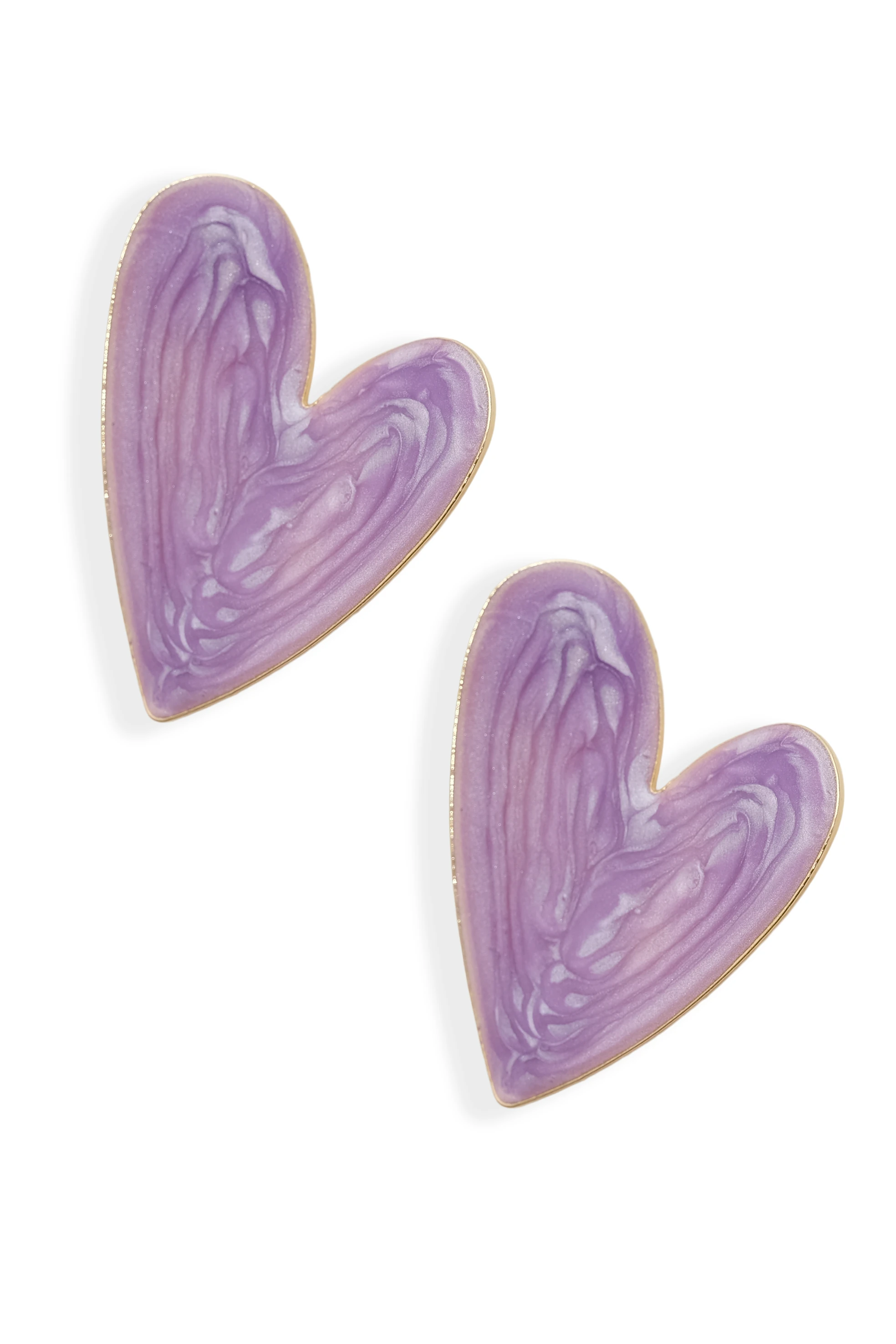 Moonlit Heart – Lavanta Mine Kalp Küpe