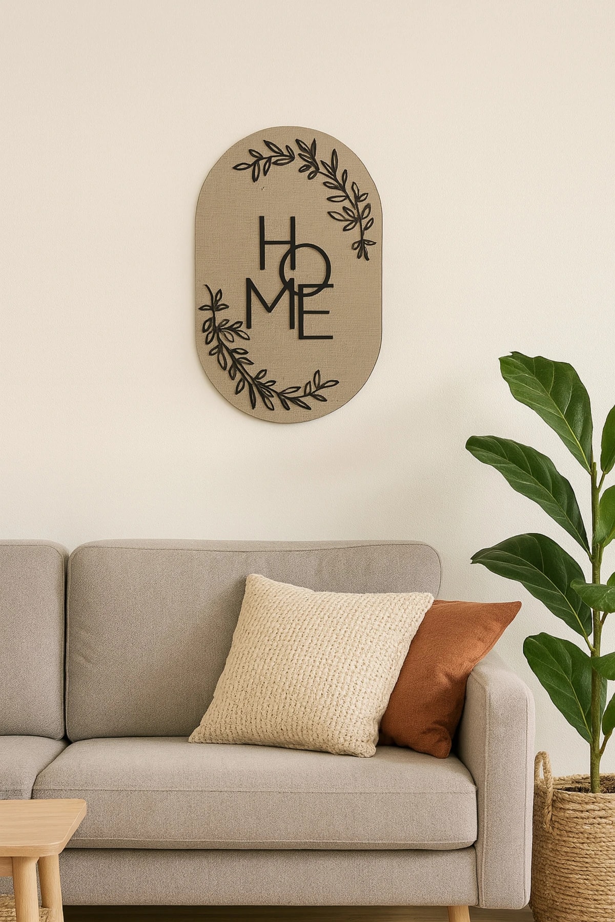 Dekoratif HOME Yazılı Duvar Panosu