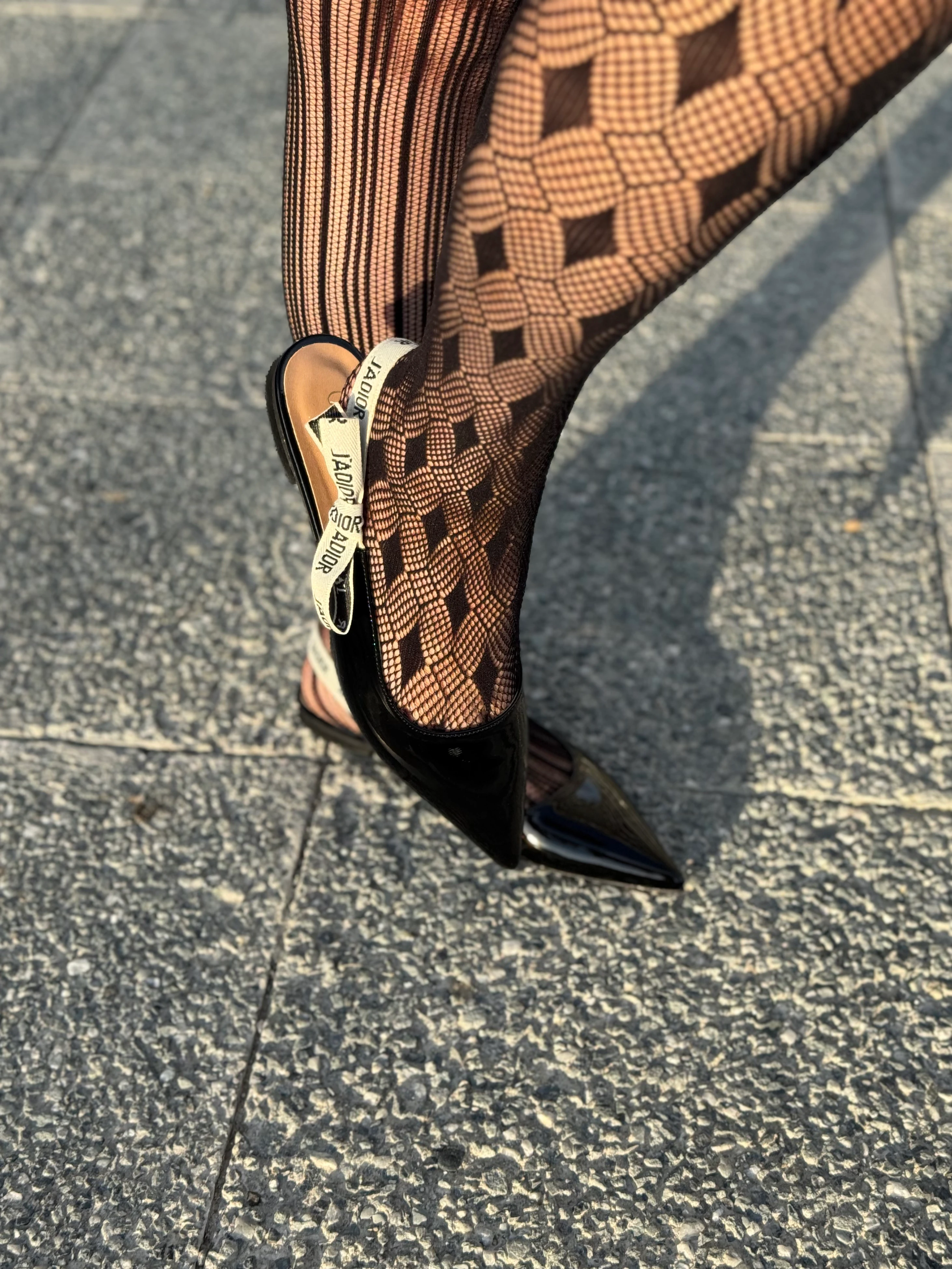 Dior Kurdeleli Rugan Sivri Burun Kadın Babet Büyük Numara