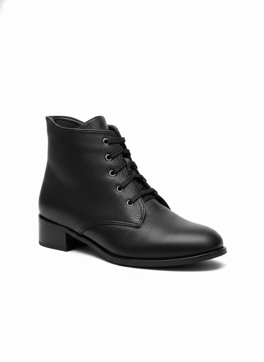 Elvaira Bağcıklı Mat Kadın Bot Modern ve Rahat Büyük Numara