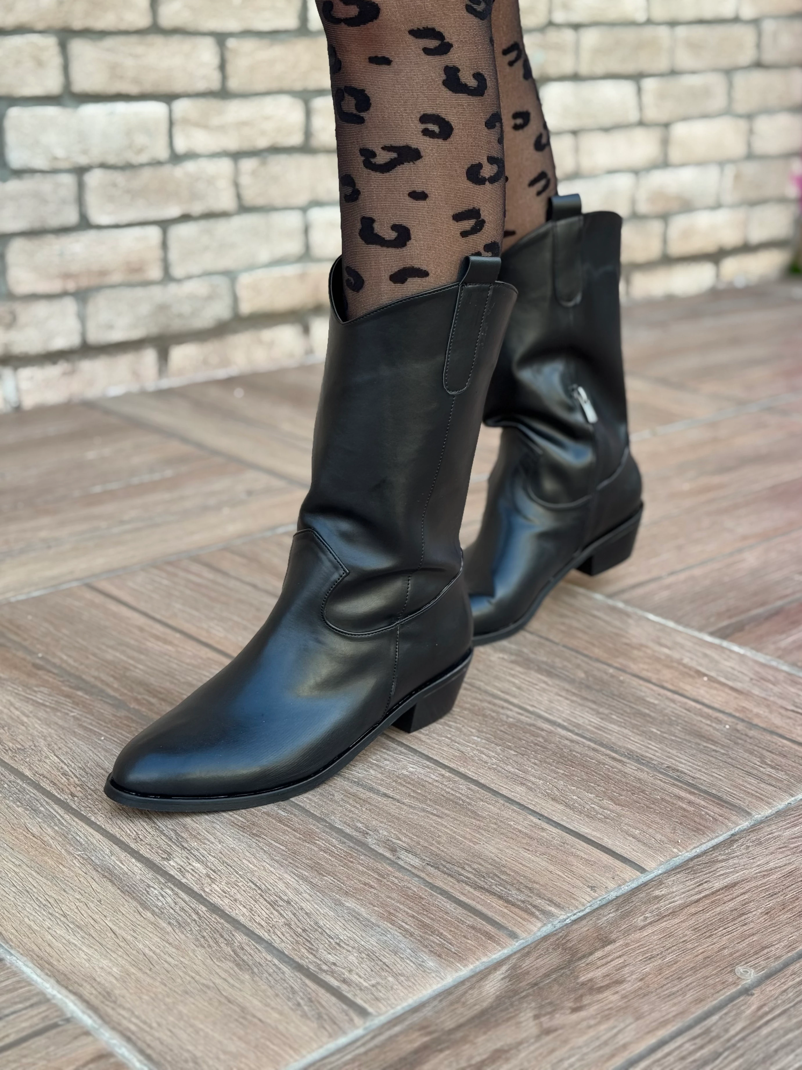 Furya Rodeo Uzun Kovboy Kadın Bot Suni Deri Büyük Numara