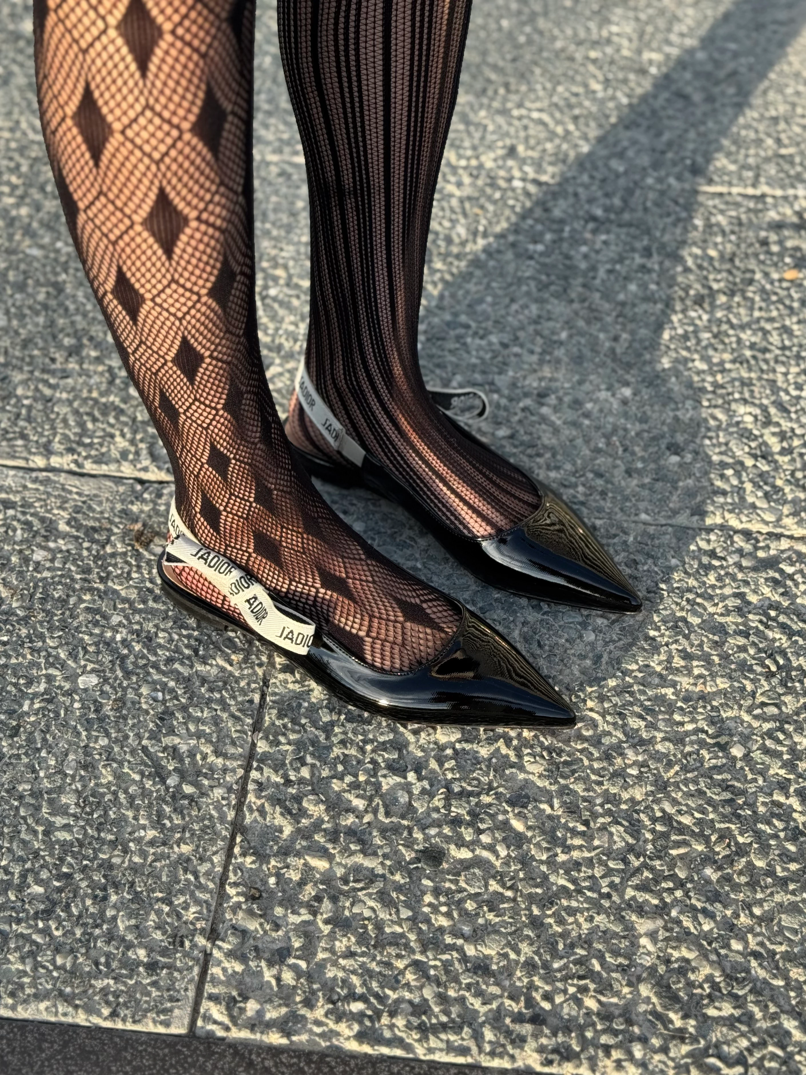 Dior Kurdeleli Rugan Sivri Burun Kadın Babet Büyük Numara