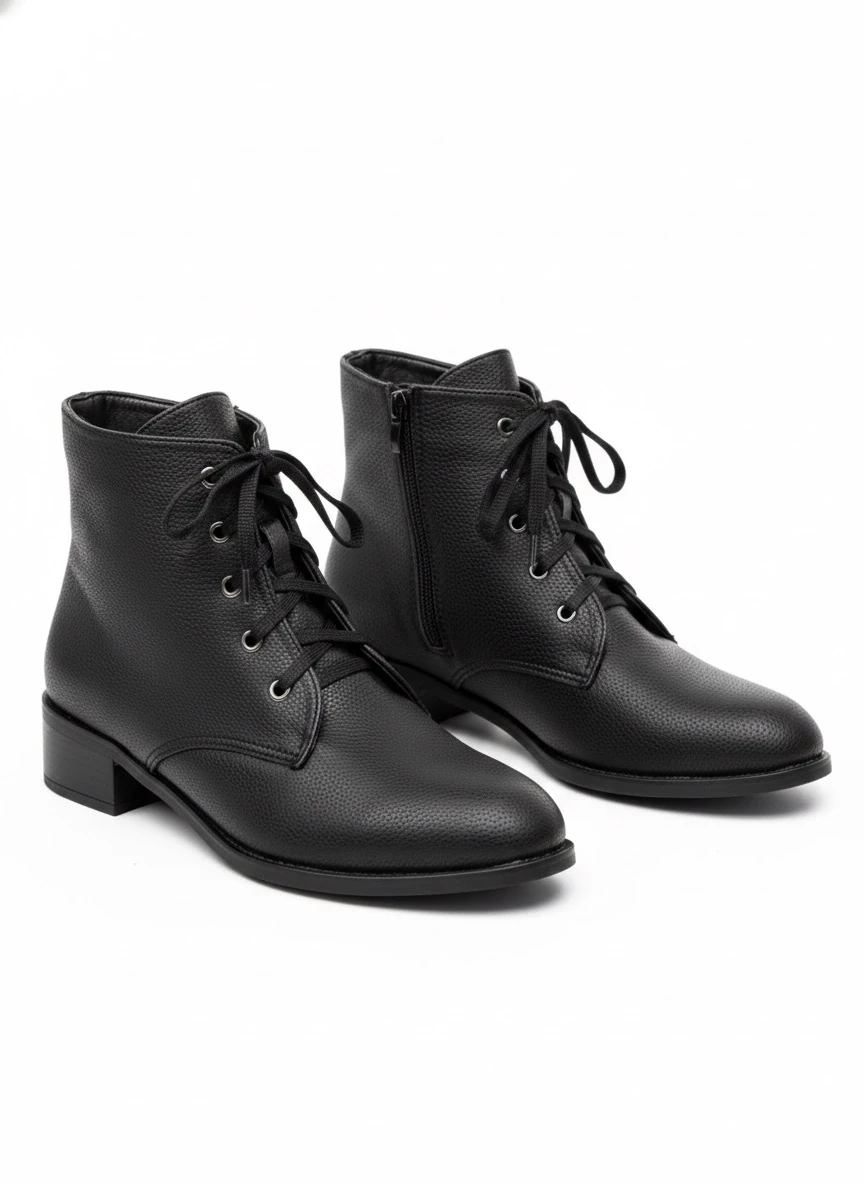 Elvaira Bağcıklı Mat Kadın Bot Modern ve Rahat Büyük Numara