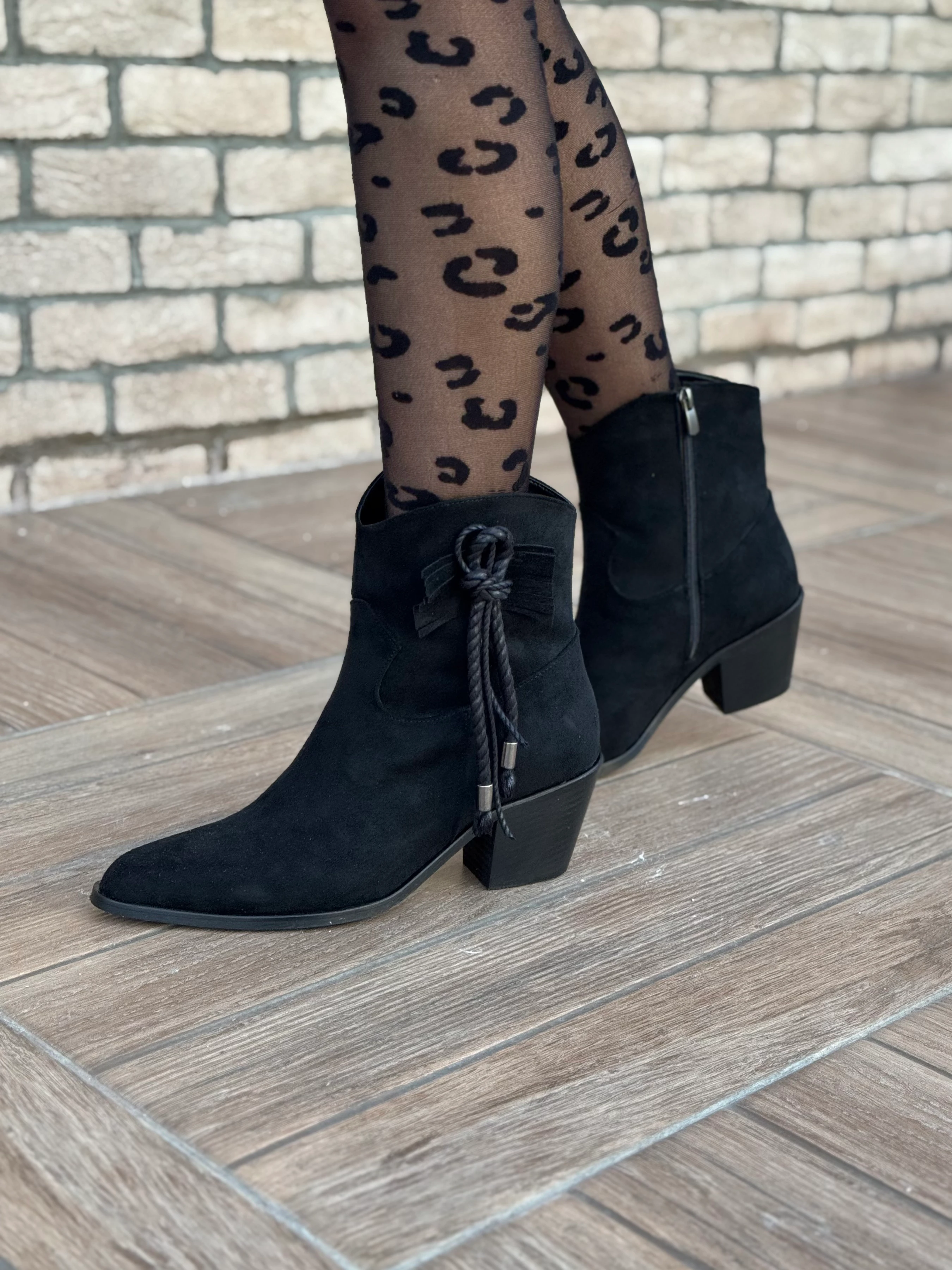 Aurelle Western Püsküllü Süet Kovboy Bot Suni Süet Büyük Numara