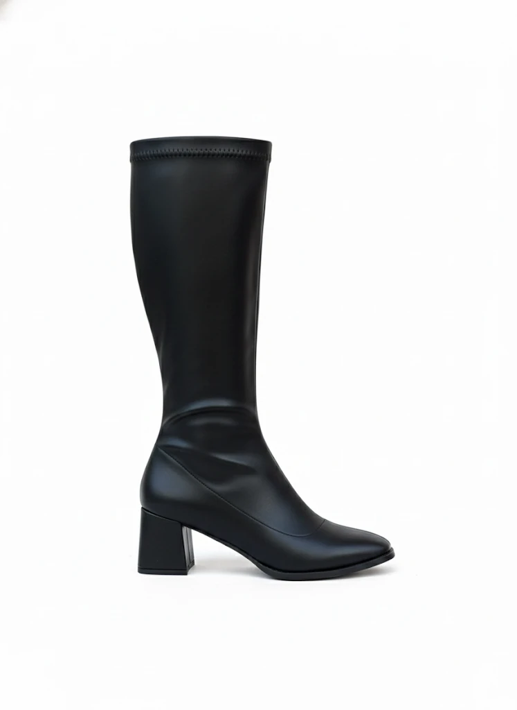 Alvessa Kadın Uzun Streç Çizme Şık Günlük Ofis Rahat Topuklu Ayakkabı Büyük Numara