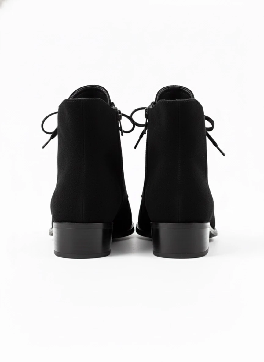 Elvaira Bağcıklı Süet Kadın Bot Modern ve Rahat Büyük Numara