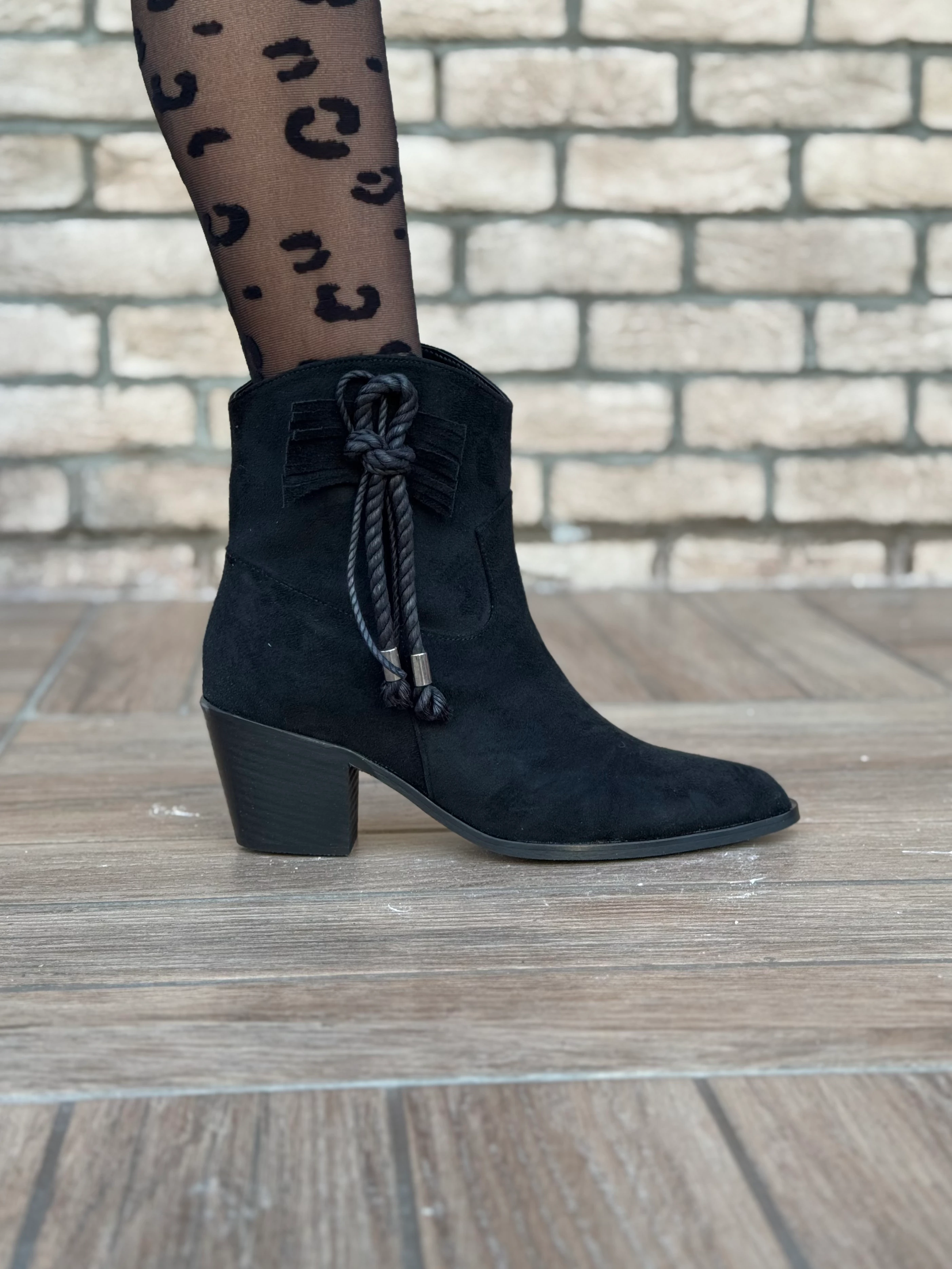 Aurelle Western Püsküllü Süet Kovboy Bot Suni Süet Büyük Numara