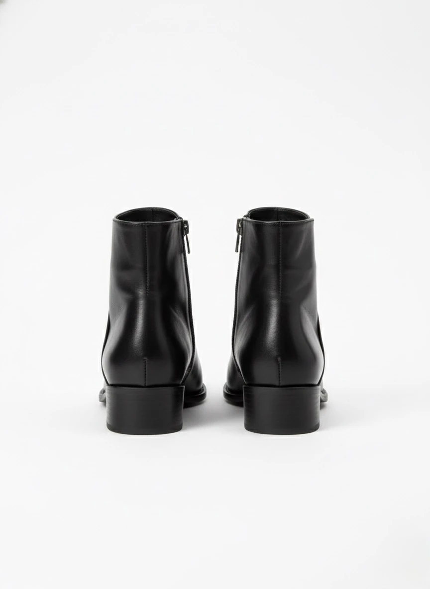 Arvella Sivri Burun Ahşap Ökçeli Kadın Bot Şehir Stil ve Konfor Büyük 