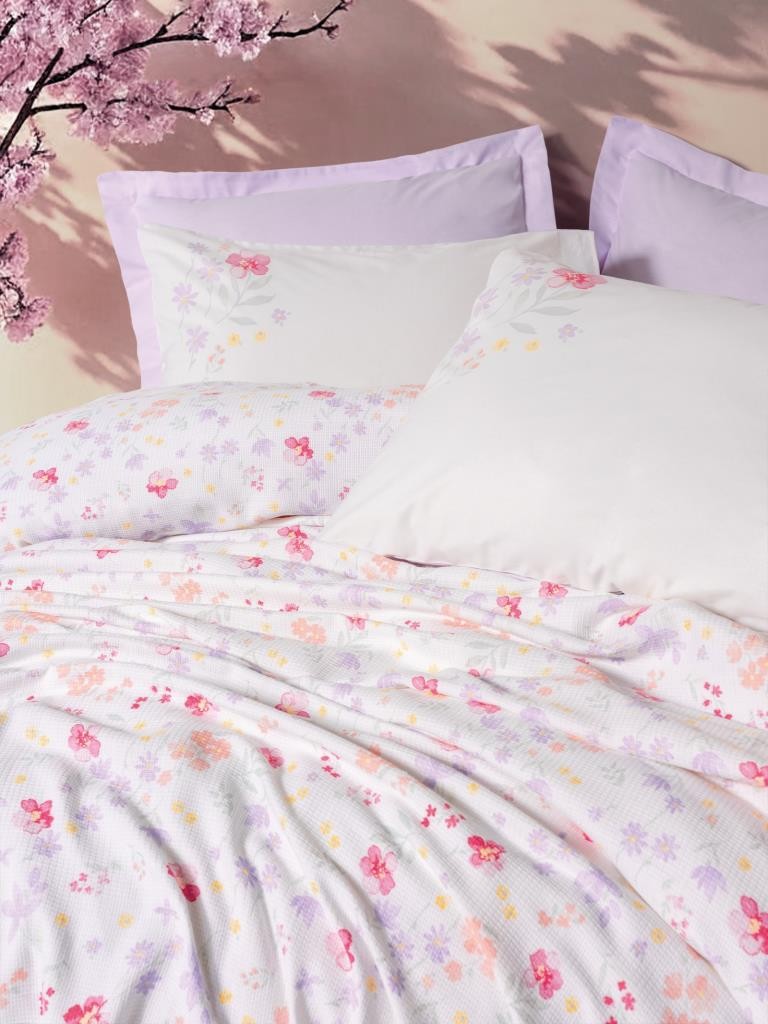 Cotton Box Estiva Çift Kişilik Pike Takımı Winsome Lila