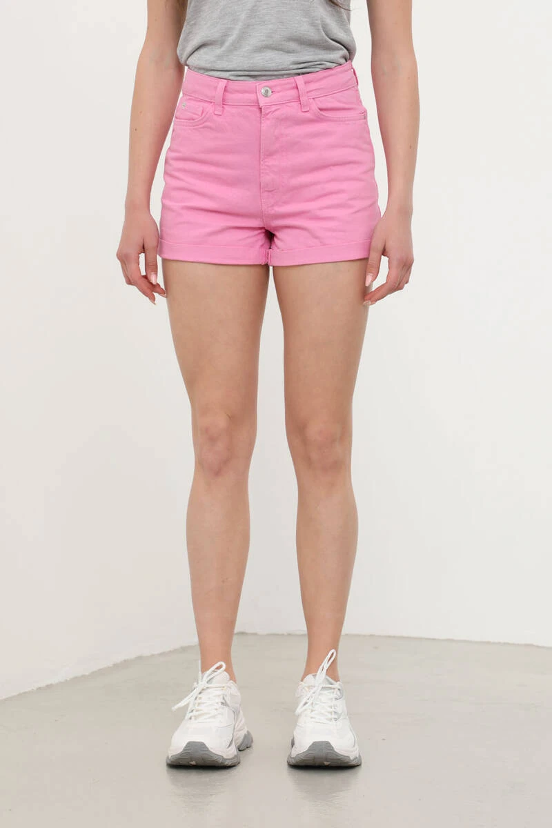 Women's Layered Jean Shorts Pink