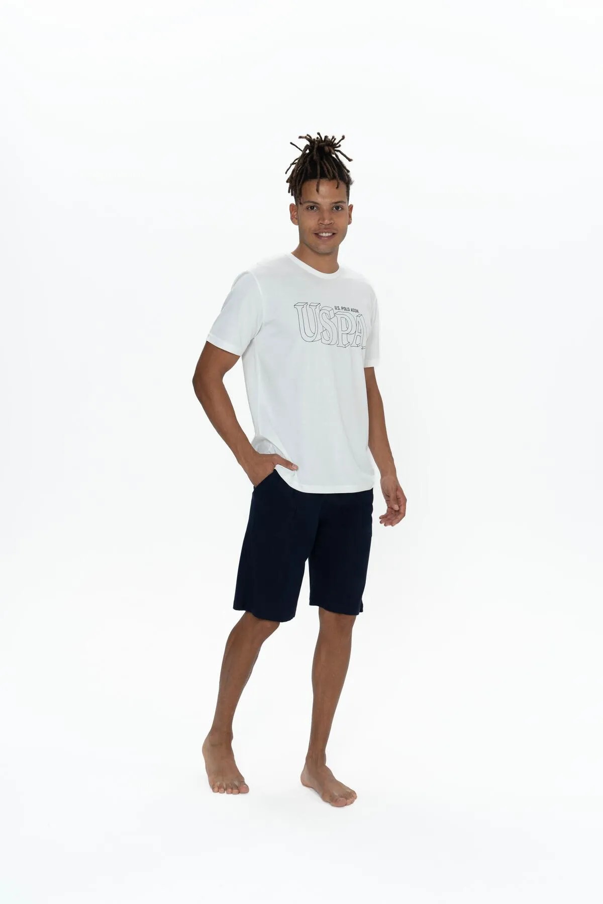 U.S. Polo Assn. Erkek 3'lü %100 Pamuk Pijama Takımı