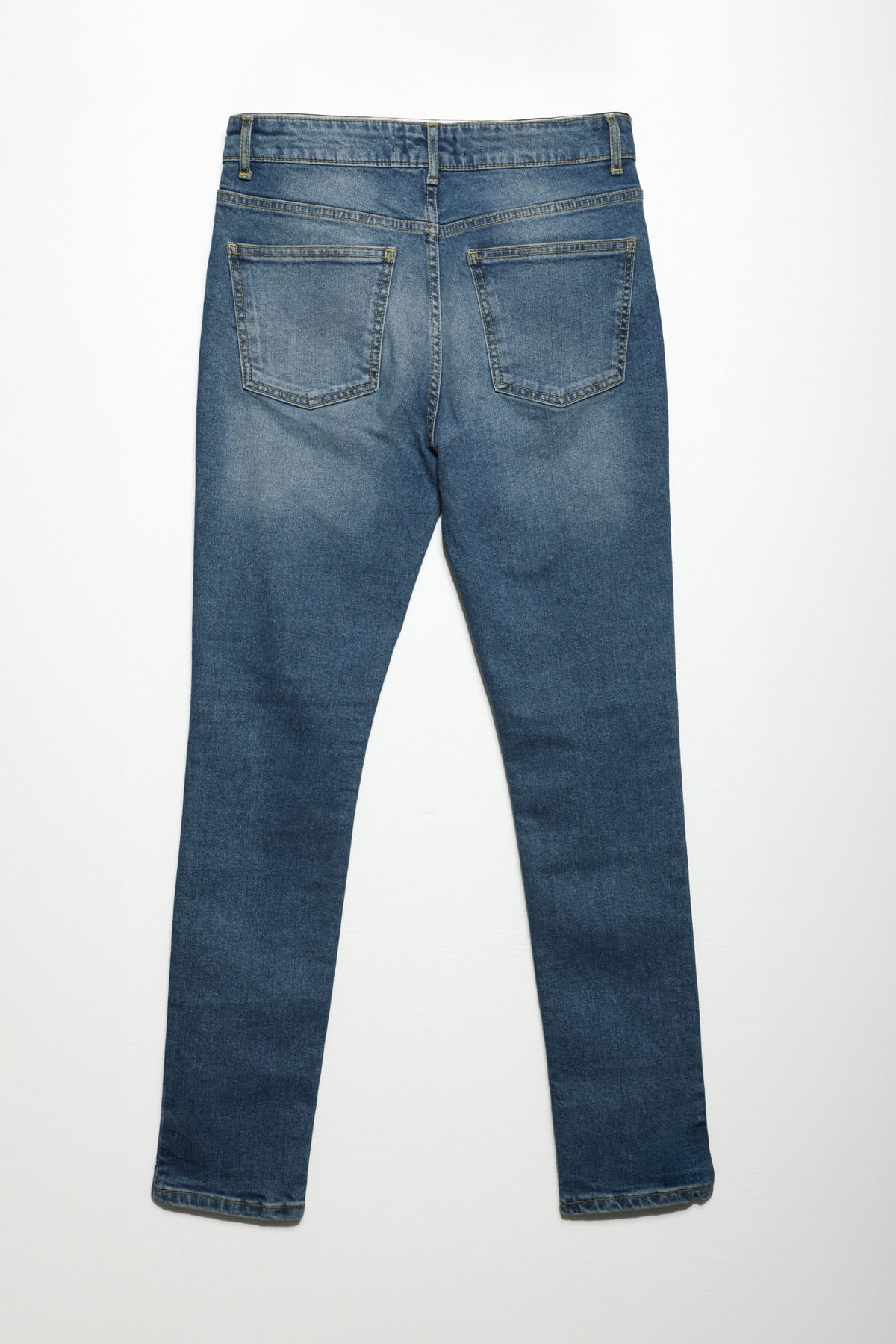 Erkek Yırtık Detay Likralı Skinny Fit Açık Mavi Jean Pantolon