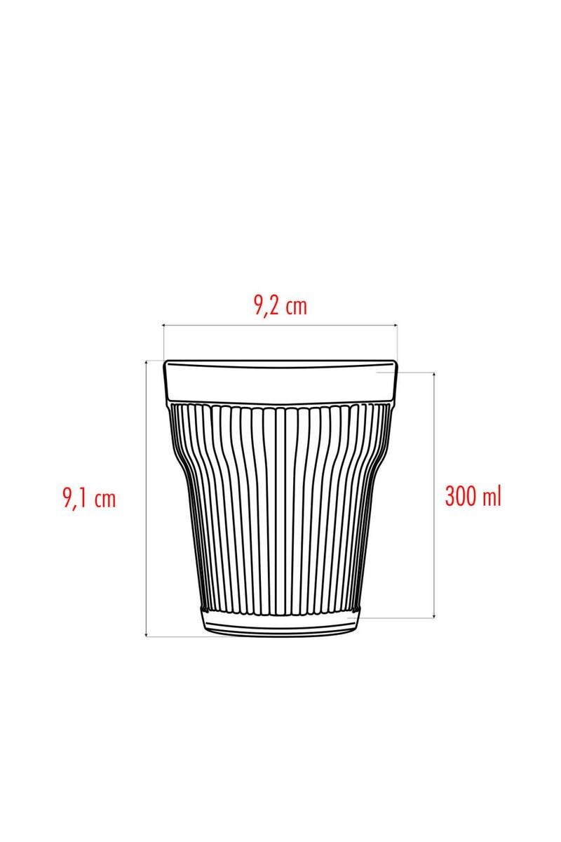 Akrilik Mürdüm 6lı Kısa Bardak & Su Meşrubat Kahve Yanı Bardağı 300 ml ( Cam Değildir )