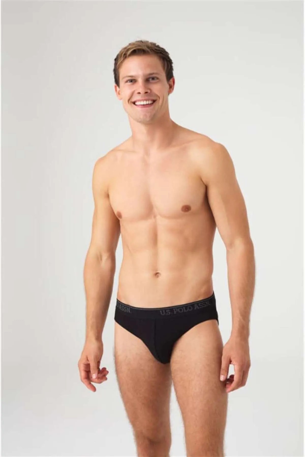 U.S. Polo Assn. Erkek 3'lü Slip Siyah - Antrasit - Lacivert