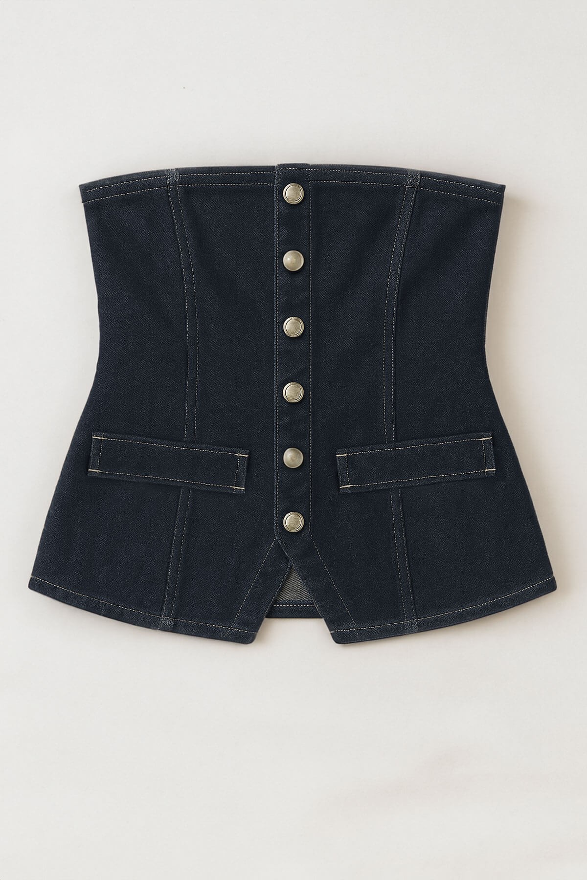 Blue White Kadın Denim Büstiyer