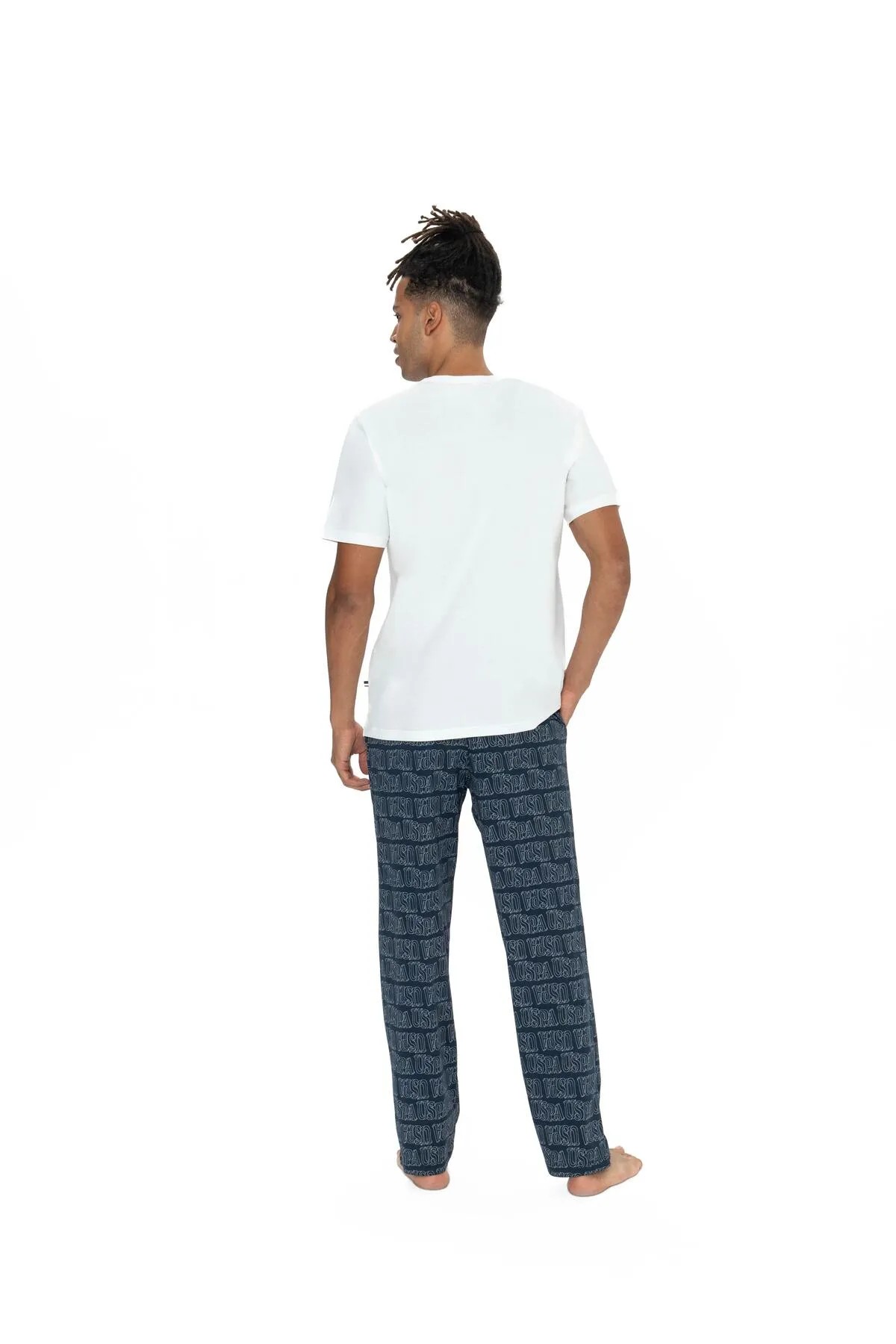 U.S. Polo Assn. Erkek 3'lü %100 Pamuk Pijama Takımı