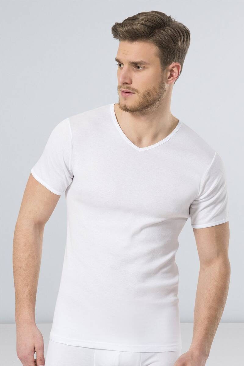 Türen Erkek Ribana V yaka Fanila (2li Paket)