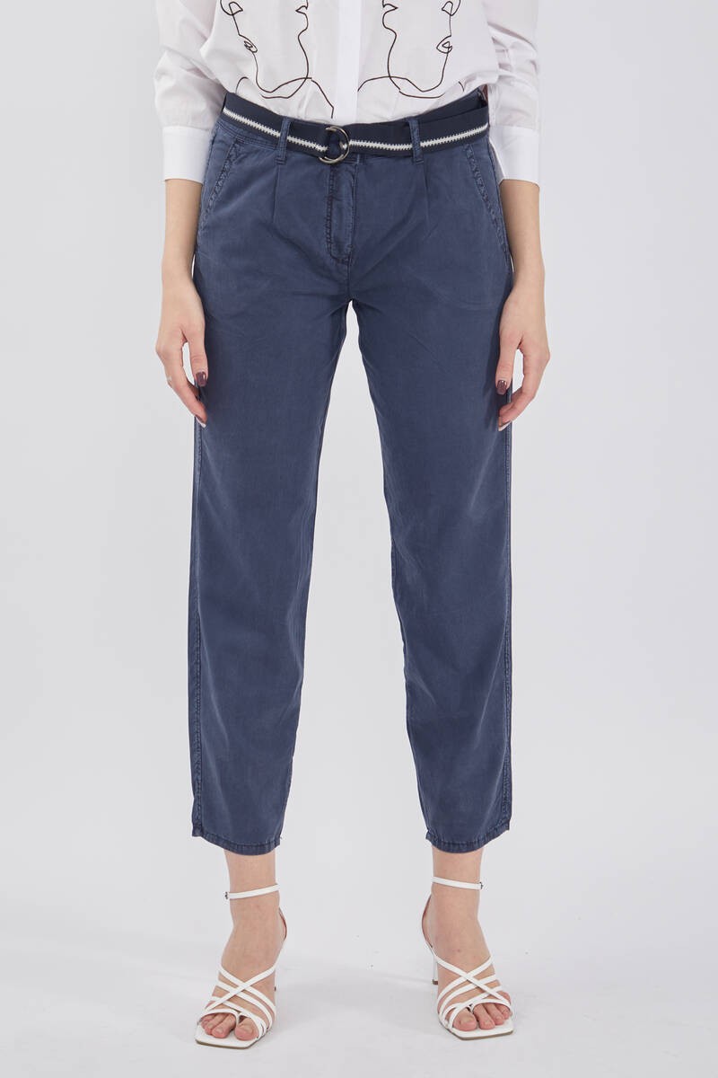 Belted Tencel Trousers