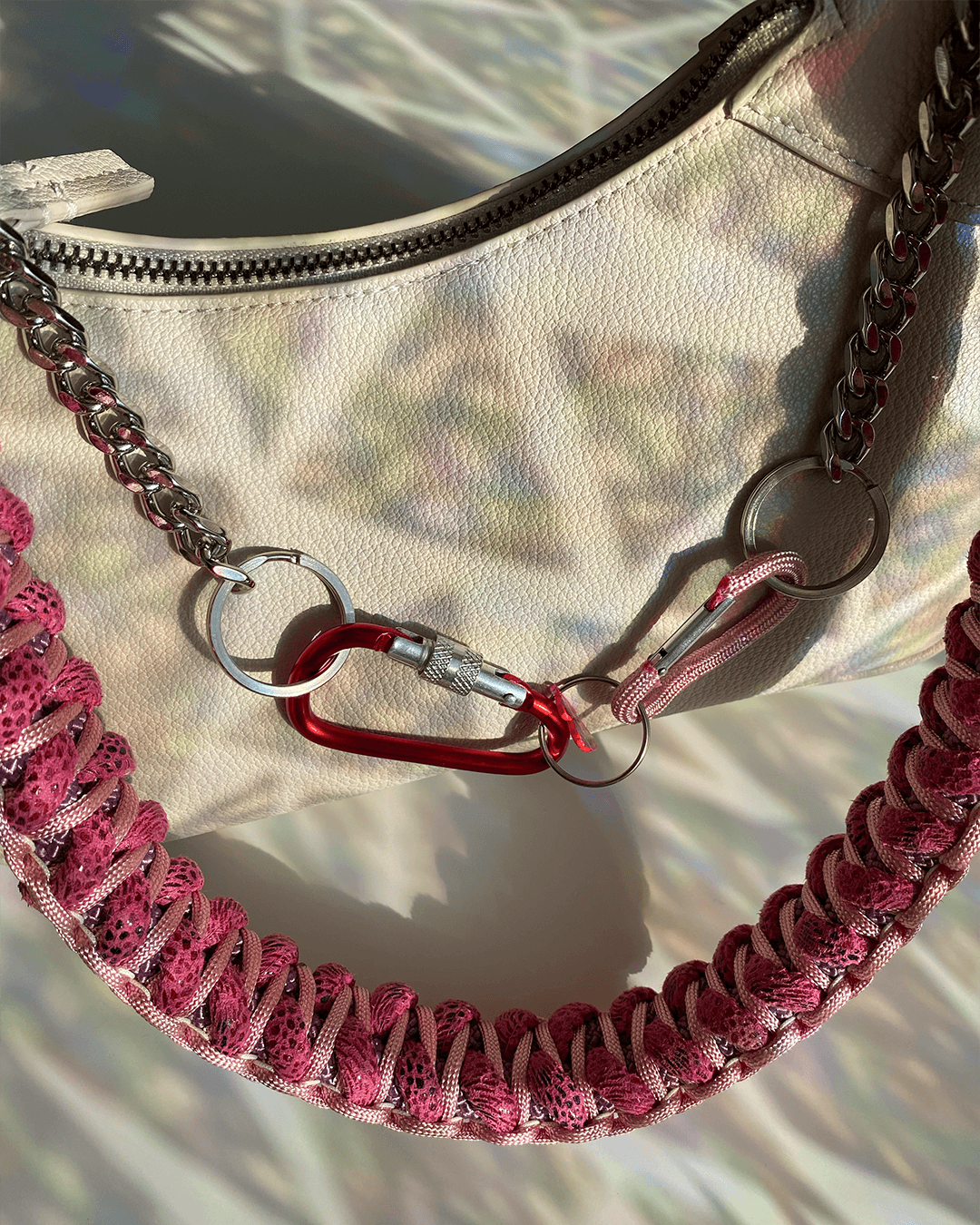 Pink Velvet Shoulder Bag