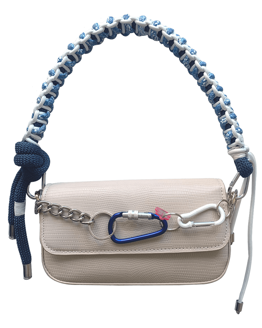 Aquamarine Bloom Shiny Shoulder Bag