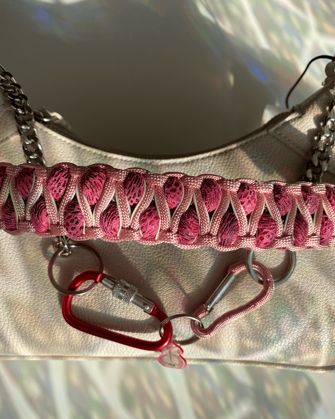 Pink Velvet Shoulder Bag