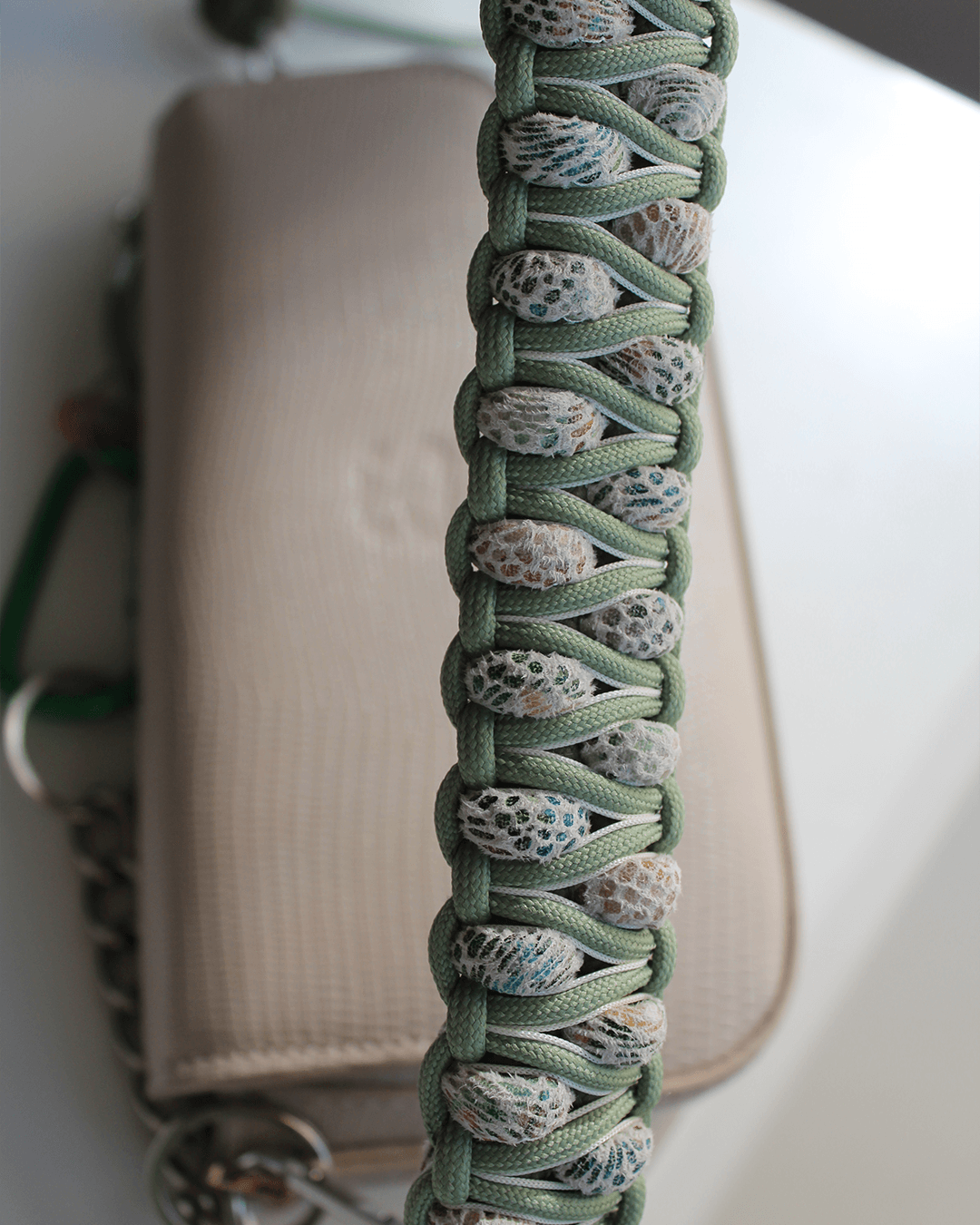 Mossy Mint Shiny Shoulder Bag