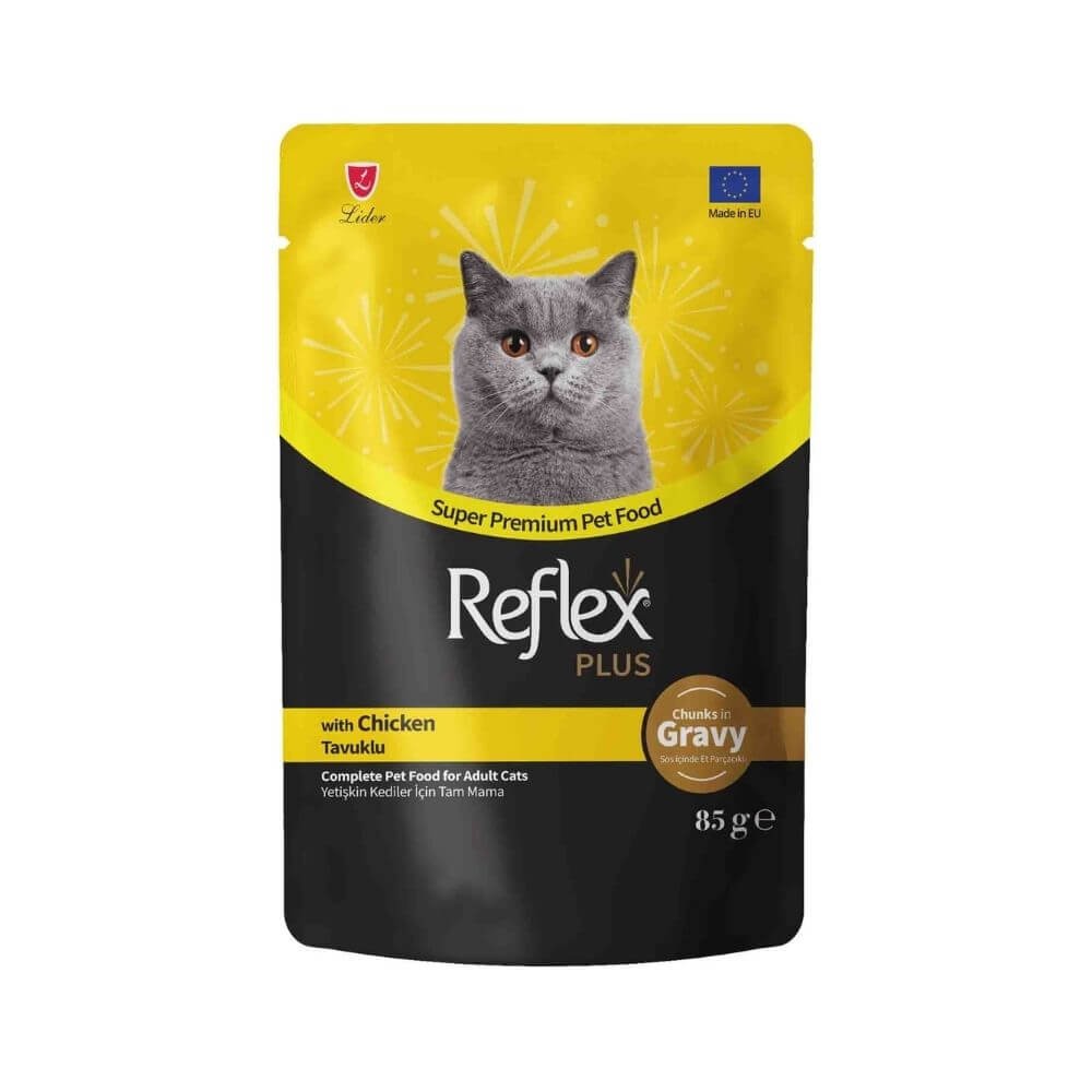 Reflex Plus Sos İçinde Parça Tavuk Etli Yetişkin Kedi Konservesi 85gr