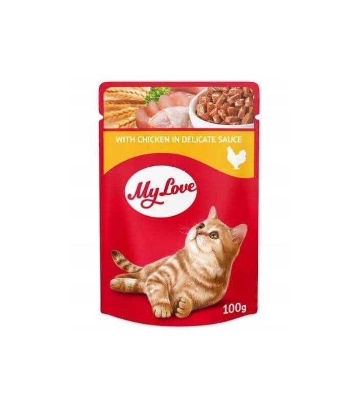 My Love Sos İçinde Tavuk Etli Yetişkin Kedi Konservesi 100gr