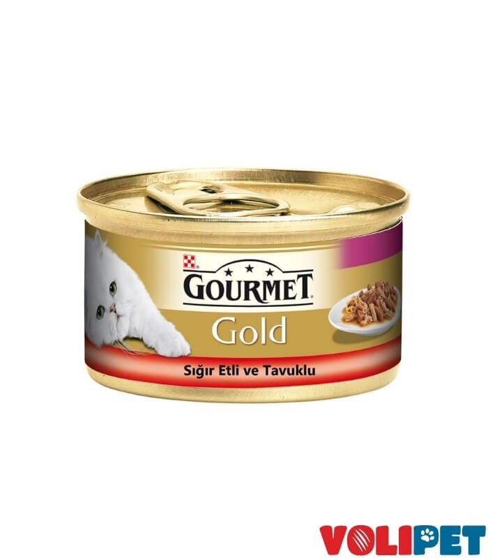 Gourmet Gold Sığır Etli Ve Tavuklu Kedi Konservesi 85gr