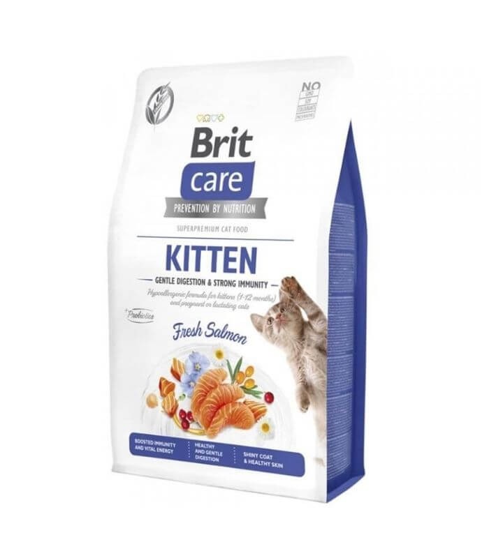 Brit Care Gentle Digestion & Strong Immunity Somonlu Tahılsız Yavru Kedi Maması 7kg