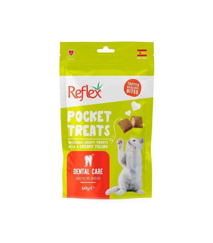  Reflex Pocket Treats Ağız ve Diş Sağlığı için Kedi Ödül Maması 60gr