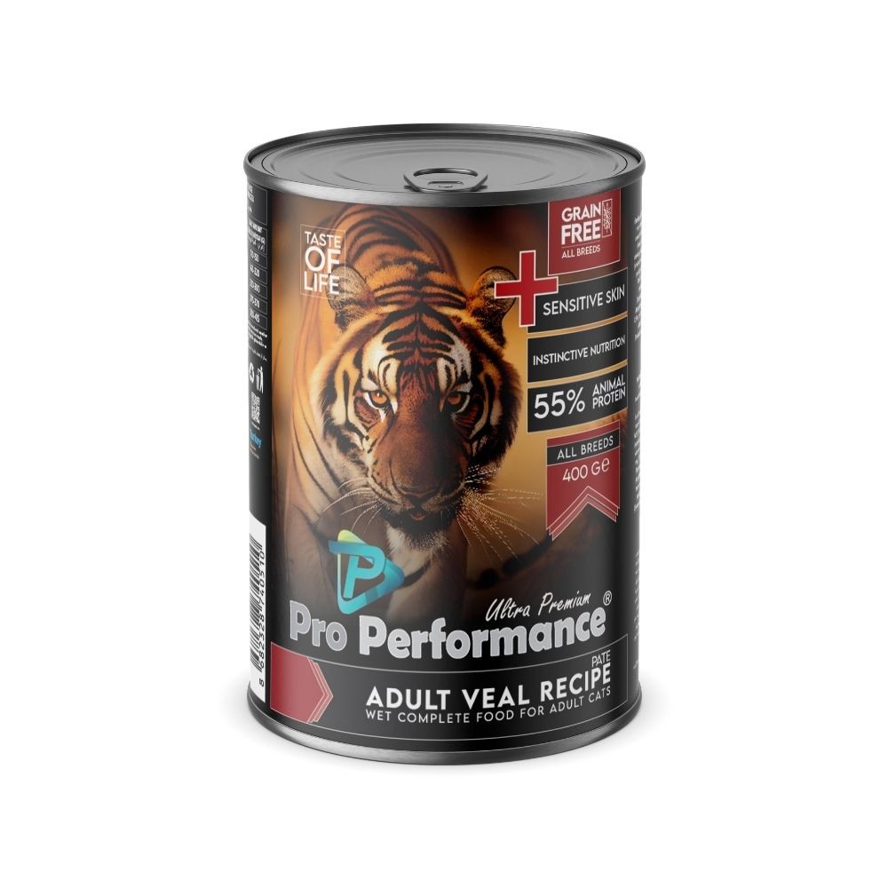 Pro Performance Kediler İçin Tahılsız Dana Etli Premium Konserve Mama 400gr