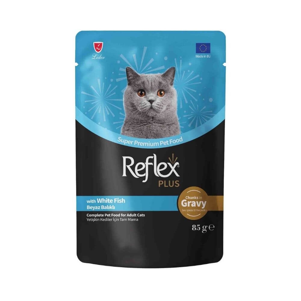 Reflex Plus Sos İçinde Parça Balık Etli Yetişkin Kedi Konservesi 85gr