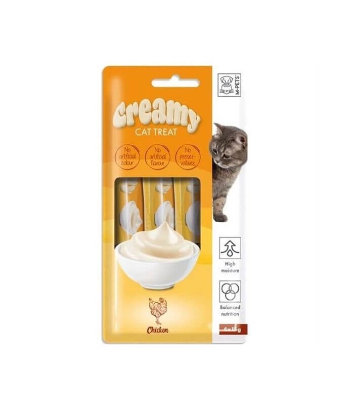 M-Pets Tavuklu Sıvı Kedi Ödül Maması 4x15gr