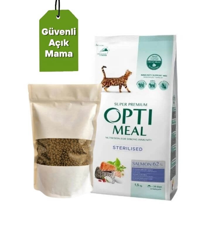 Optimeal Somonlu Kısırlaştırılmış Kedi Maması 1kg (Açık Mama)