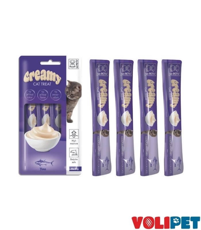 M-PETS Creamy Ton Balıklı Sıvı Kedi Ödülü 4X15Gr